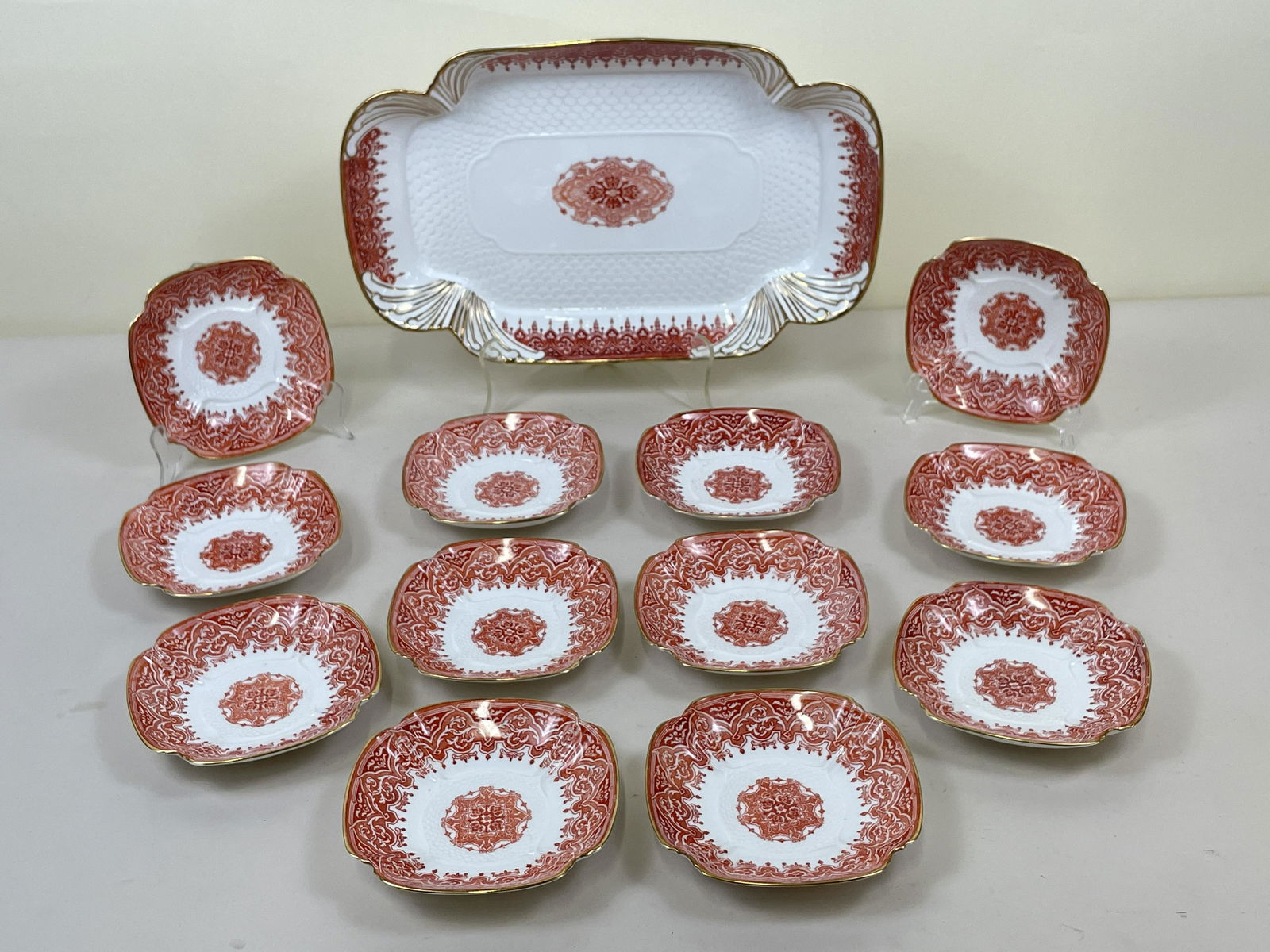 Antique Copeland Porcelain Ice Cream Set (1 of 4)
