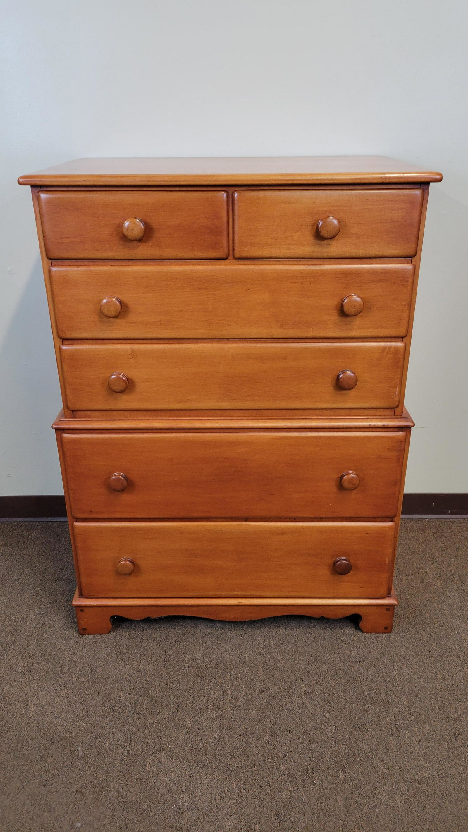 Tall Chest: 33" wide X 20" deep X 46" high. IMPORTANT: Before bidding, please read the terms and conditions. When you registered for the auction you agreed to these terms and will be required to comply with them.