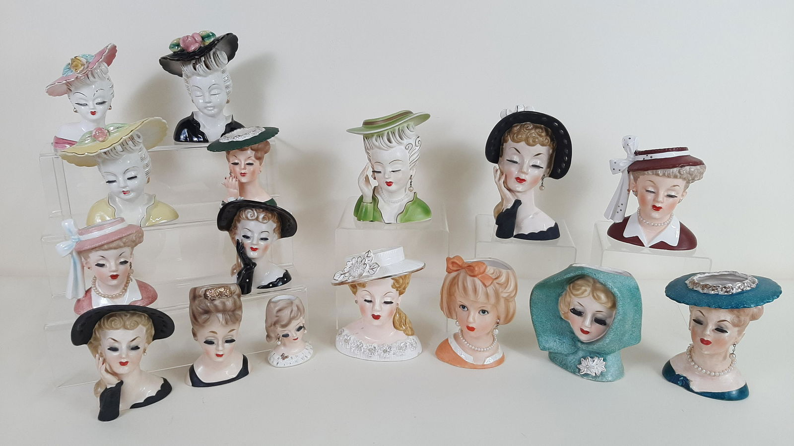 16 Head Vases incl Napco (1 of 6)