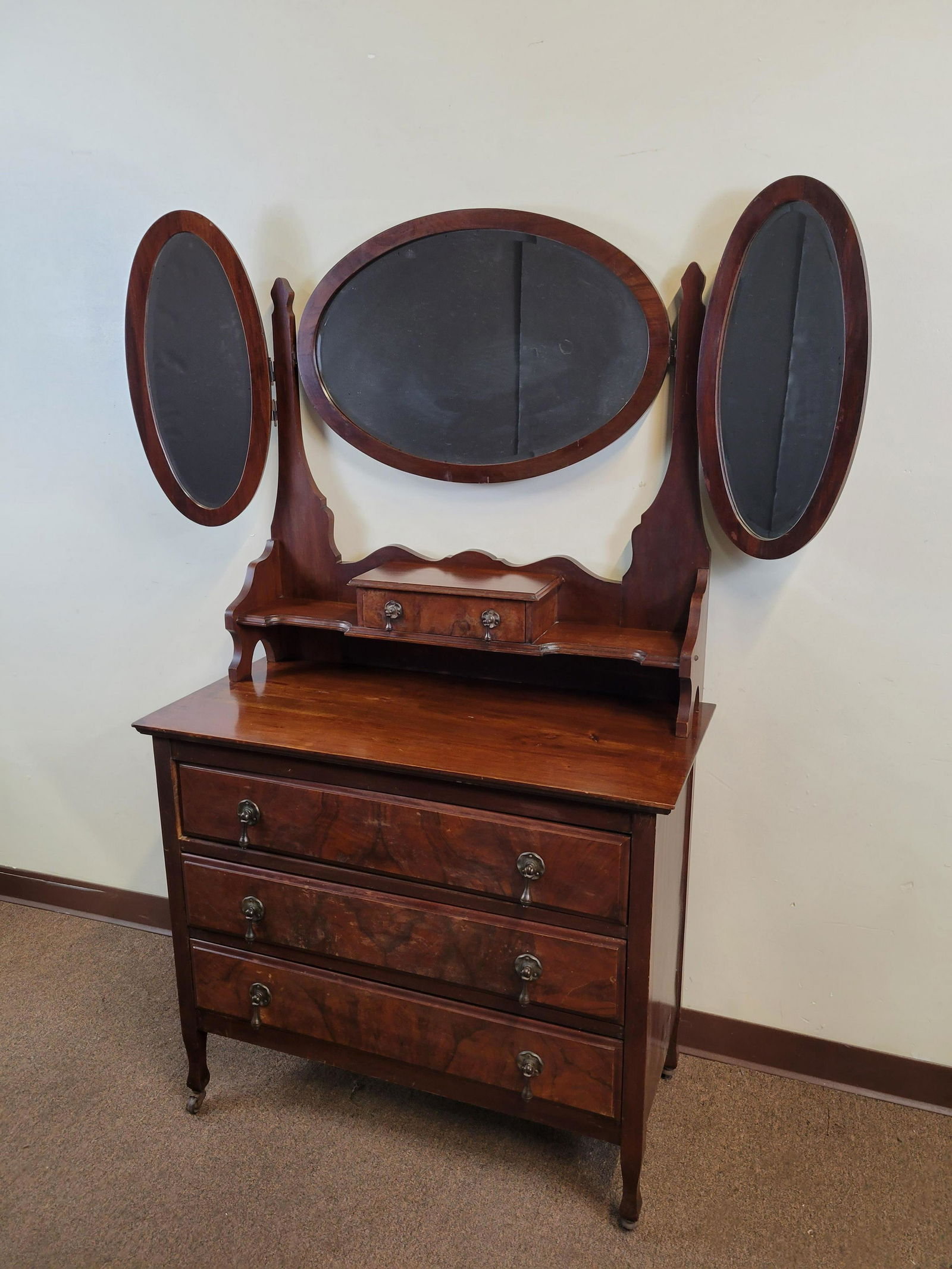 Tri Mirror Dressing Cabinet (1 of 6)