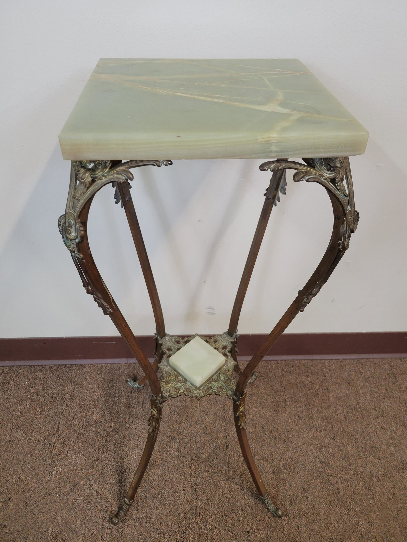 Victorian Marble Top Metal Stand (1 of 5)