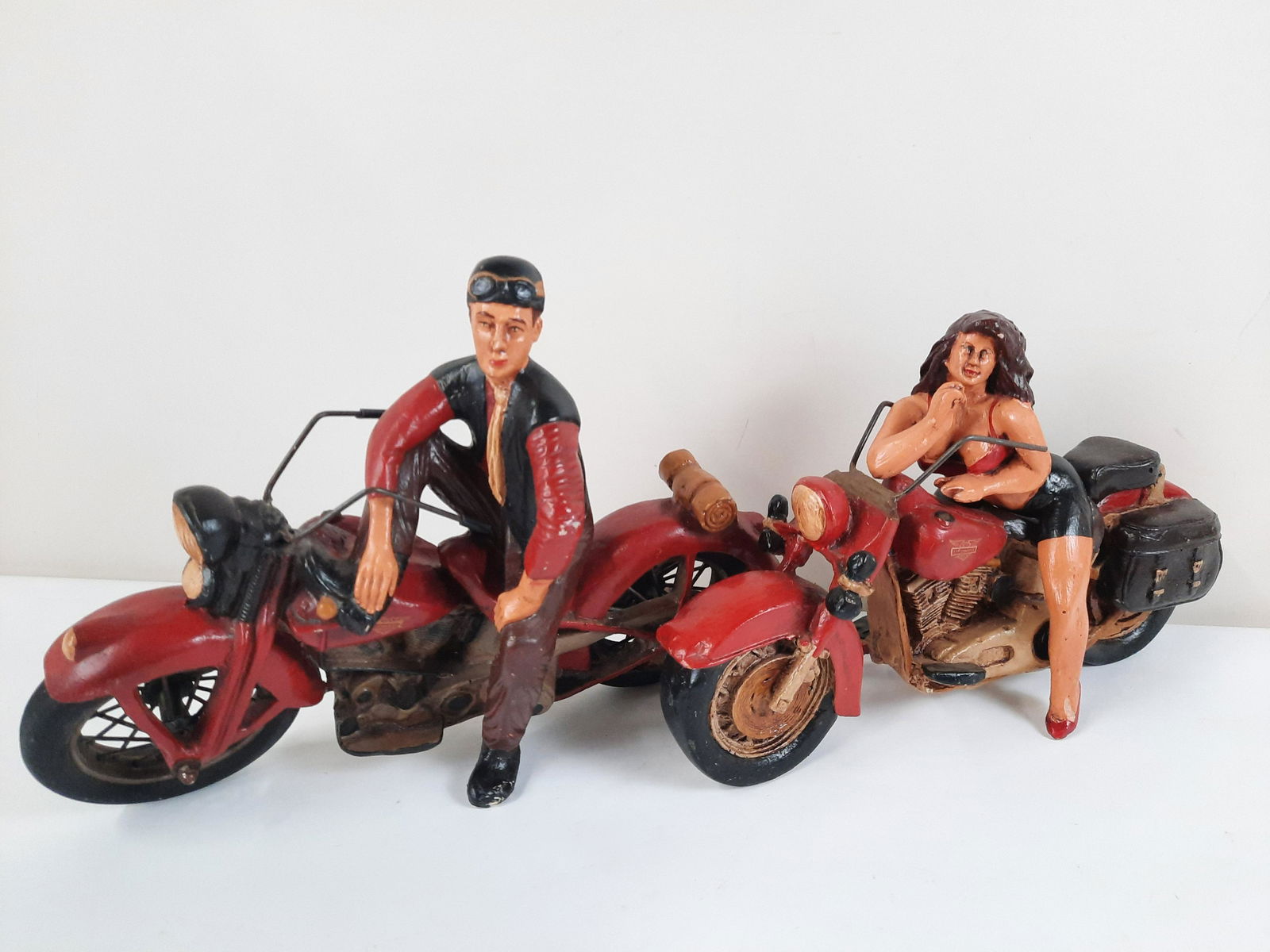 His and Her Harley Davidson Figurines (1 of 4)