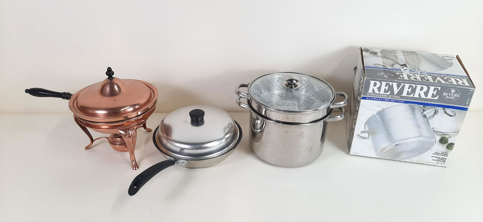 3 Pcs Cookware incl. Revere 10 Qt Stock Pot (1 of 6)