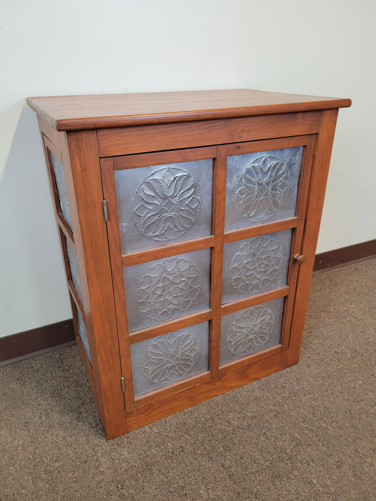 Low Pie Safe With Punched Tin (1 of 5)