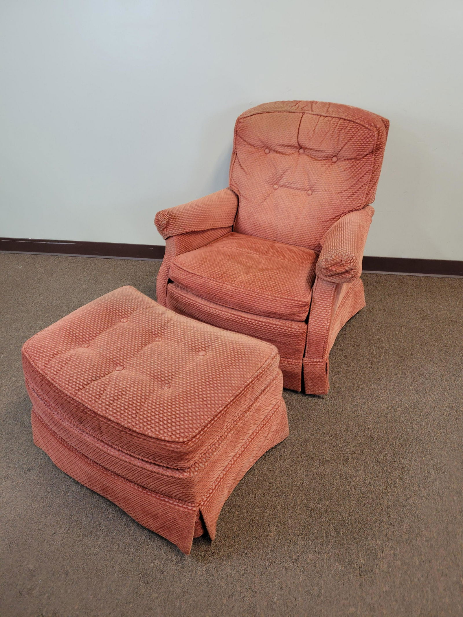 Baker Arm Chair & Ottoman (1 of 5)