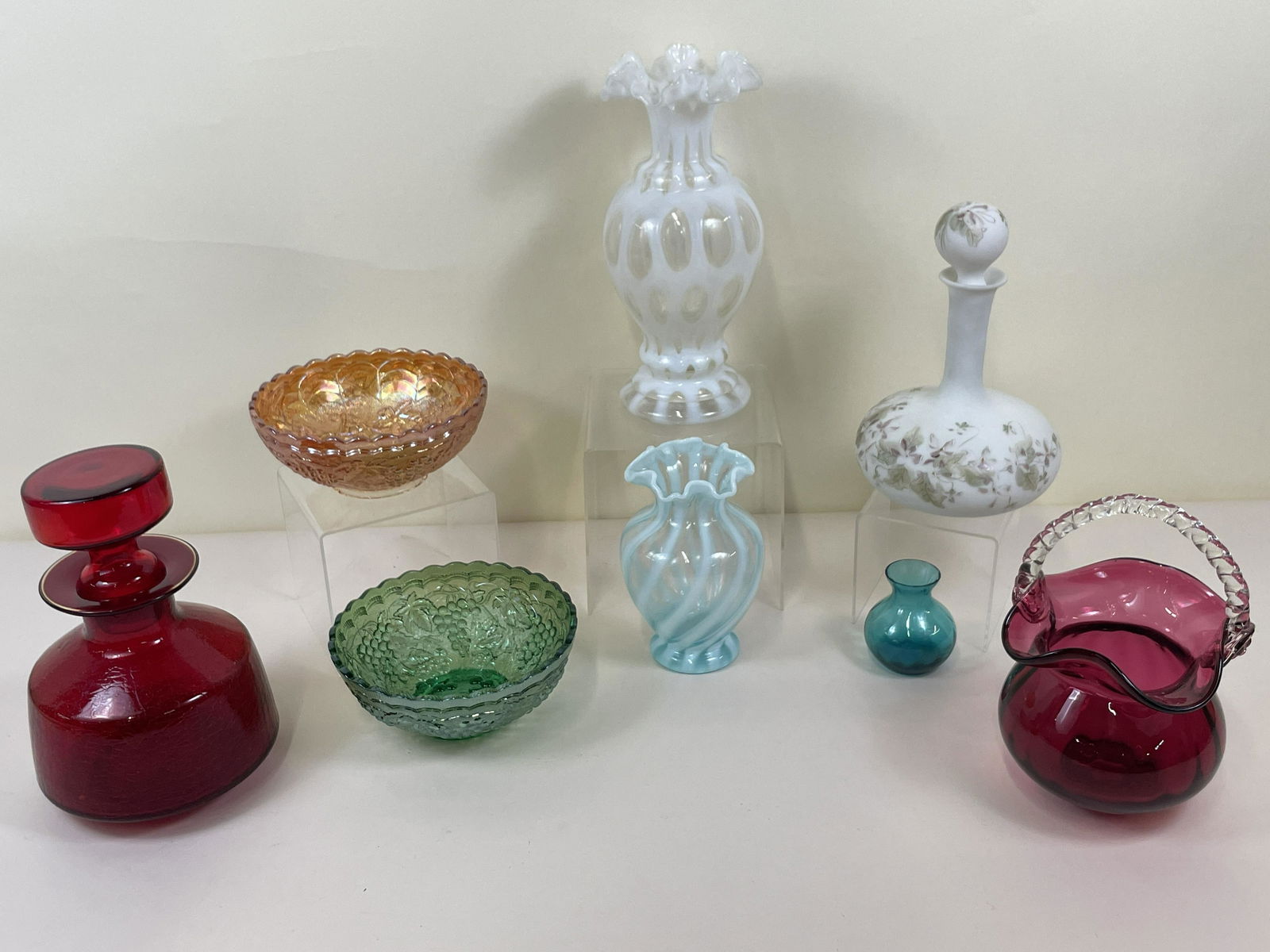 8 Pcs Glassware incl Fenton (1 of 17)