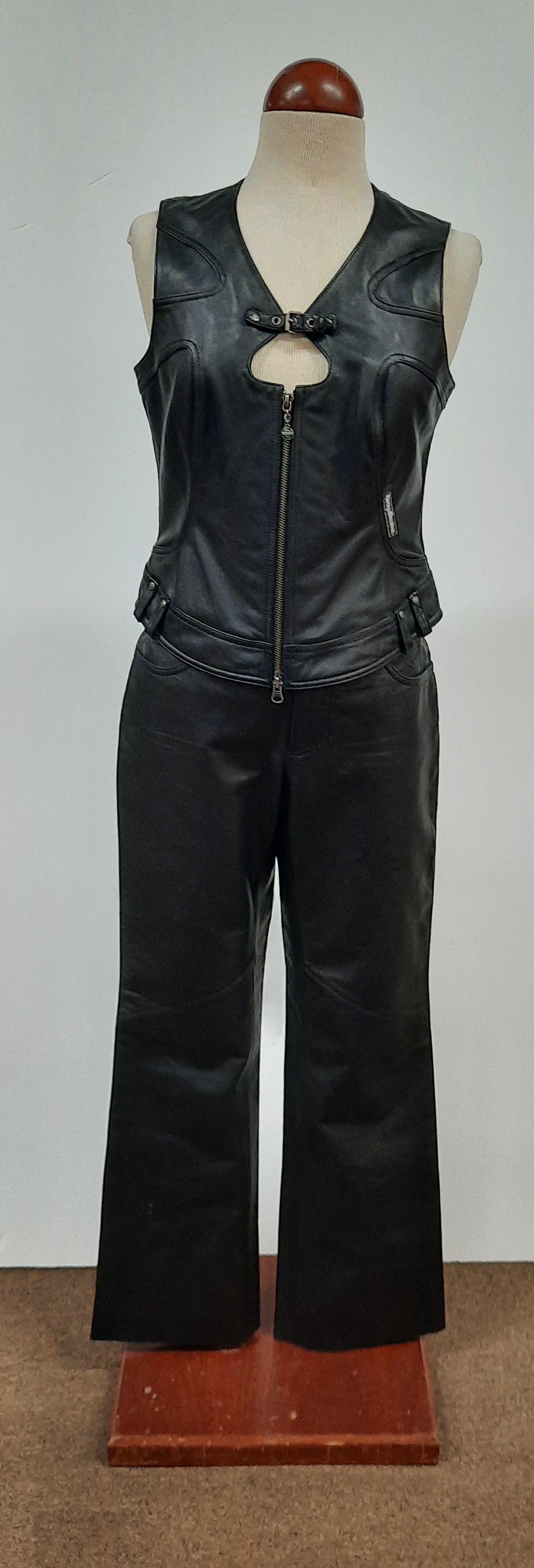 Women's Harley Davidson Leather Vest and Pants (1 of 5)