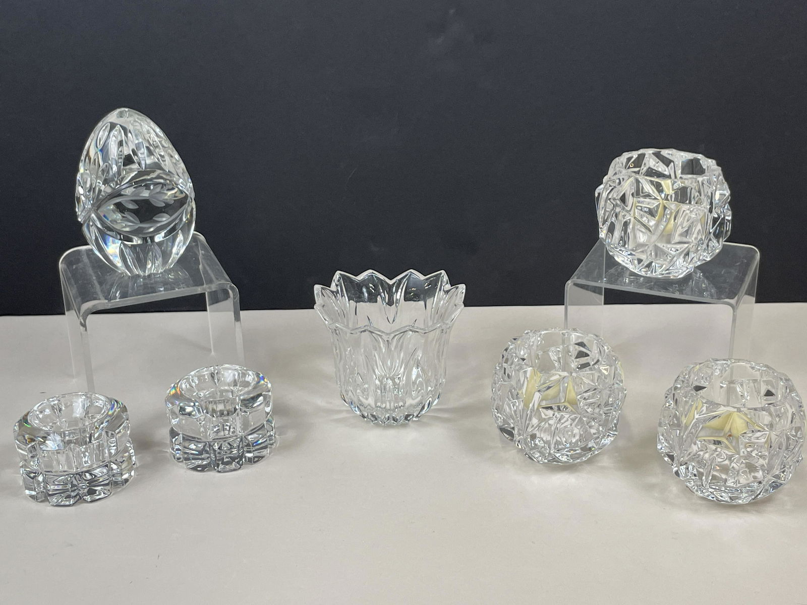 7 Pcs Glassware incl Tiffany & Co Candle Votives (1 of 13)