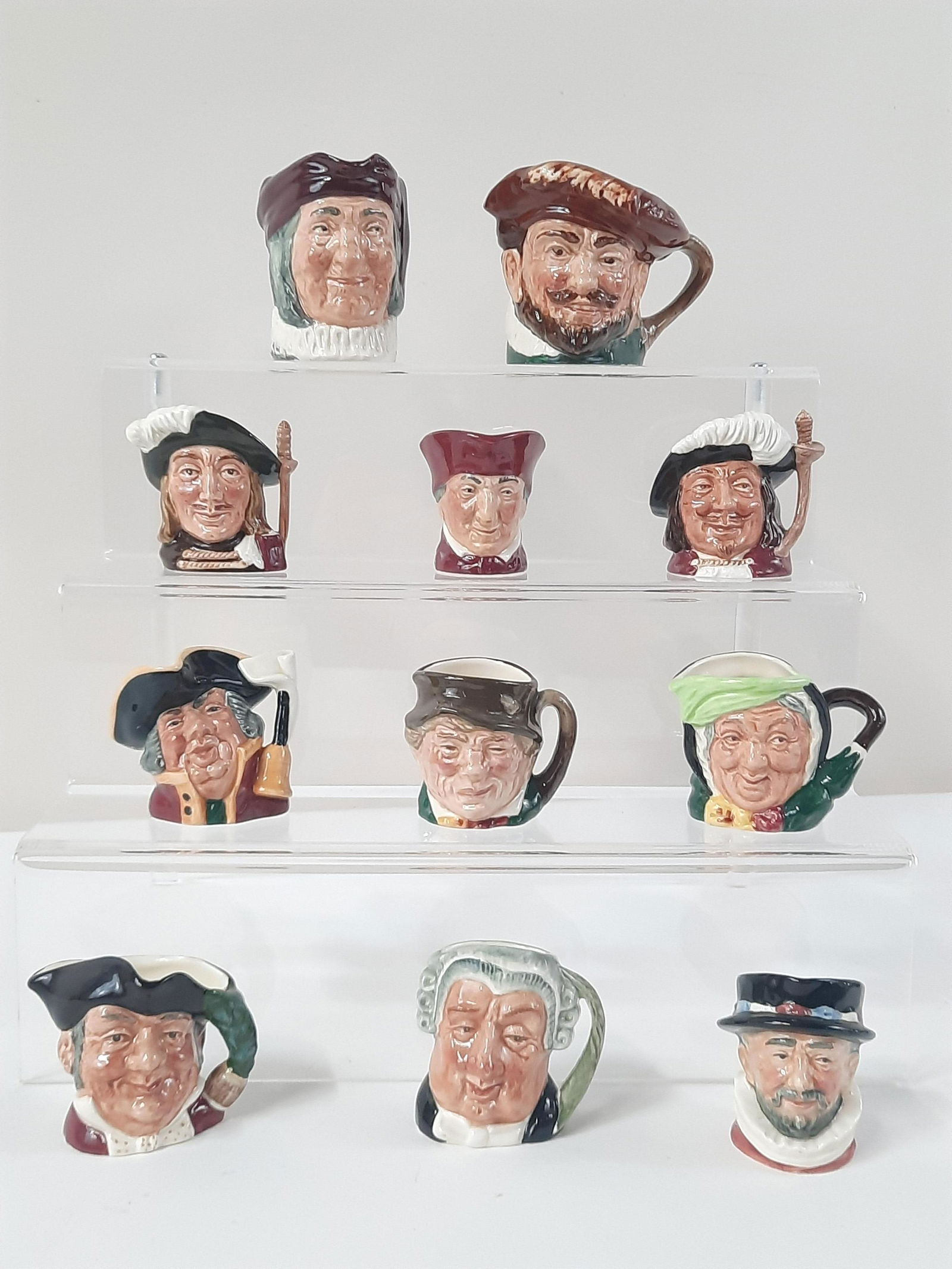 11 Royal Doulton Toby Mugs incl Miniatures (1 of 9)