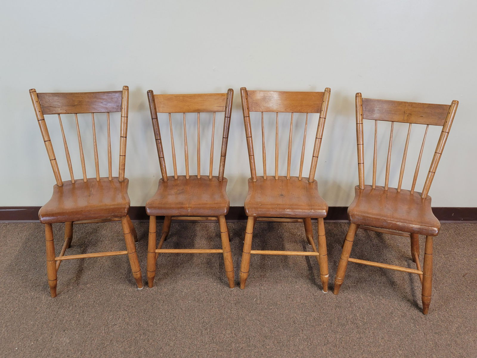 4 Plank Bottom Chairs (1 of 4)