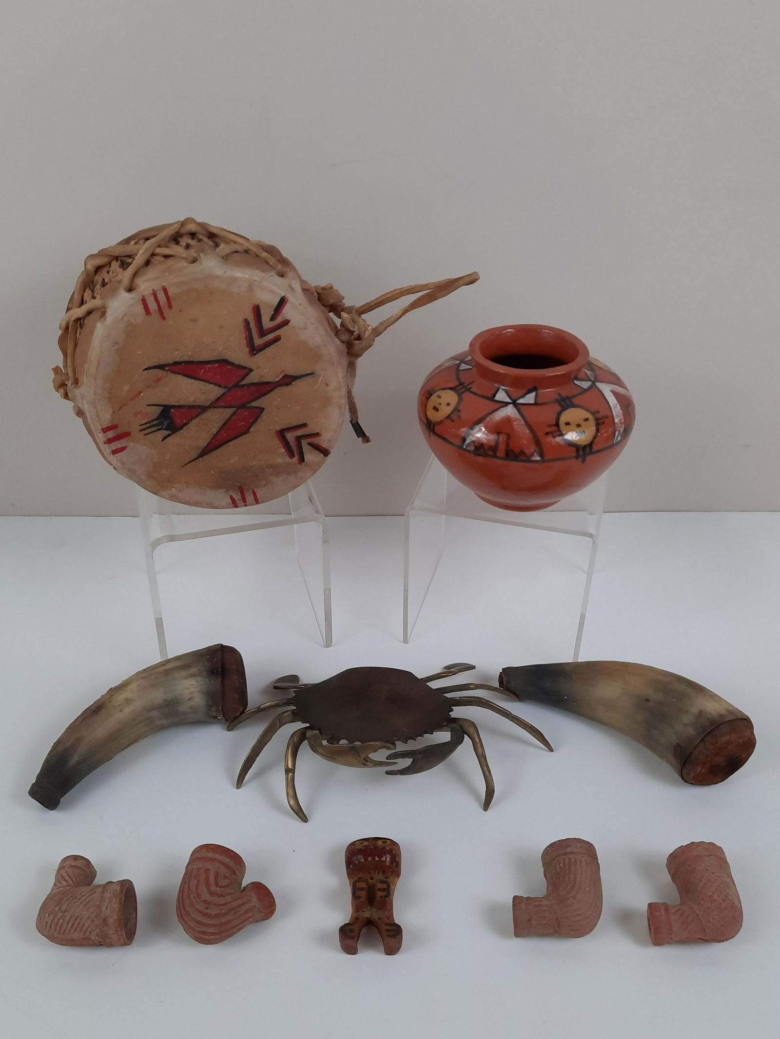 10 Ethnographic Artifacts incl Drum (1 of 7)