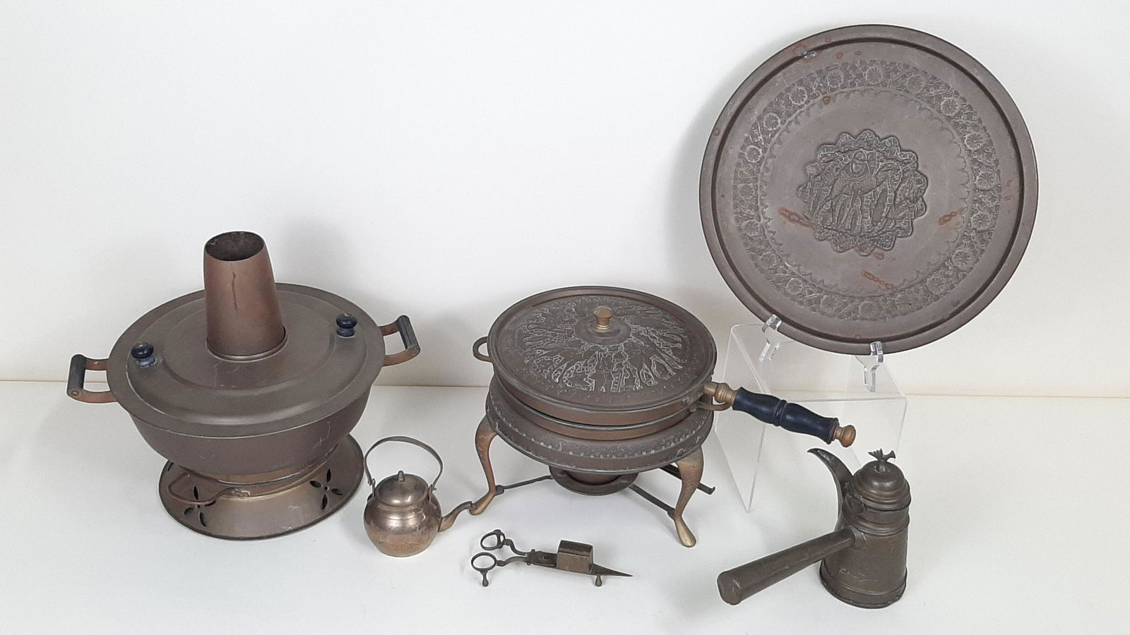 6 Pcs Brassware incl. Nader Chafing Dish (1 of 7)