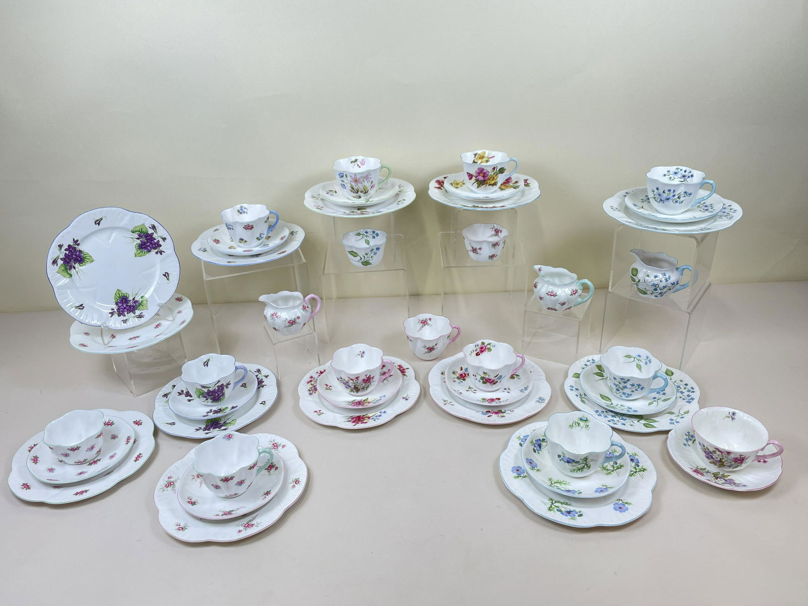 51 Pcs Shelley Tea and Toast Sets (1 of 6)
