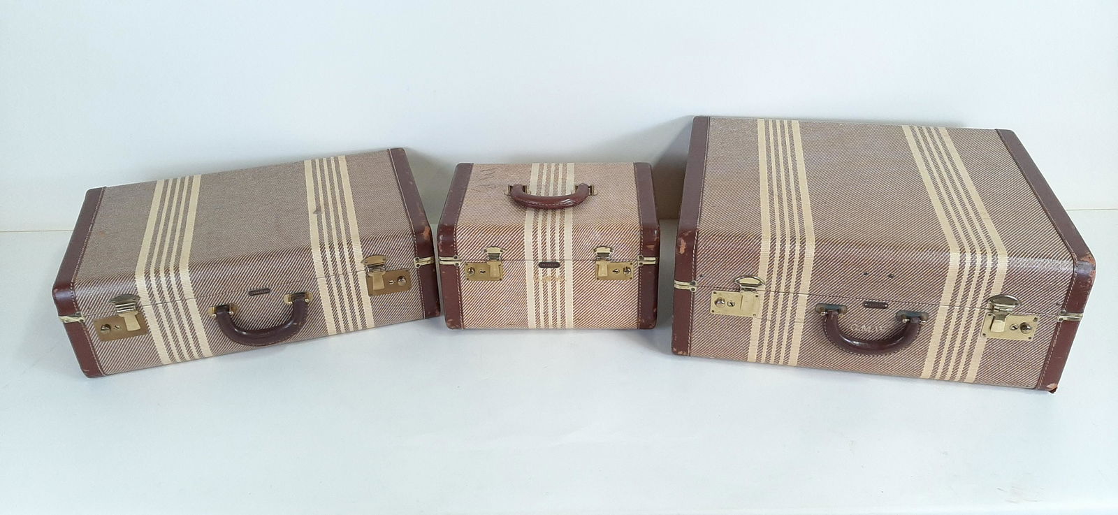 3 Pcs Vintage Franklin Luggage (1 of 6)