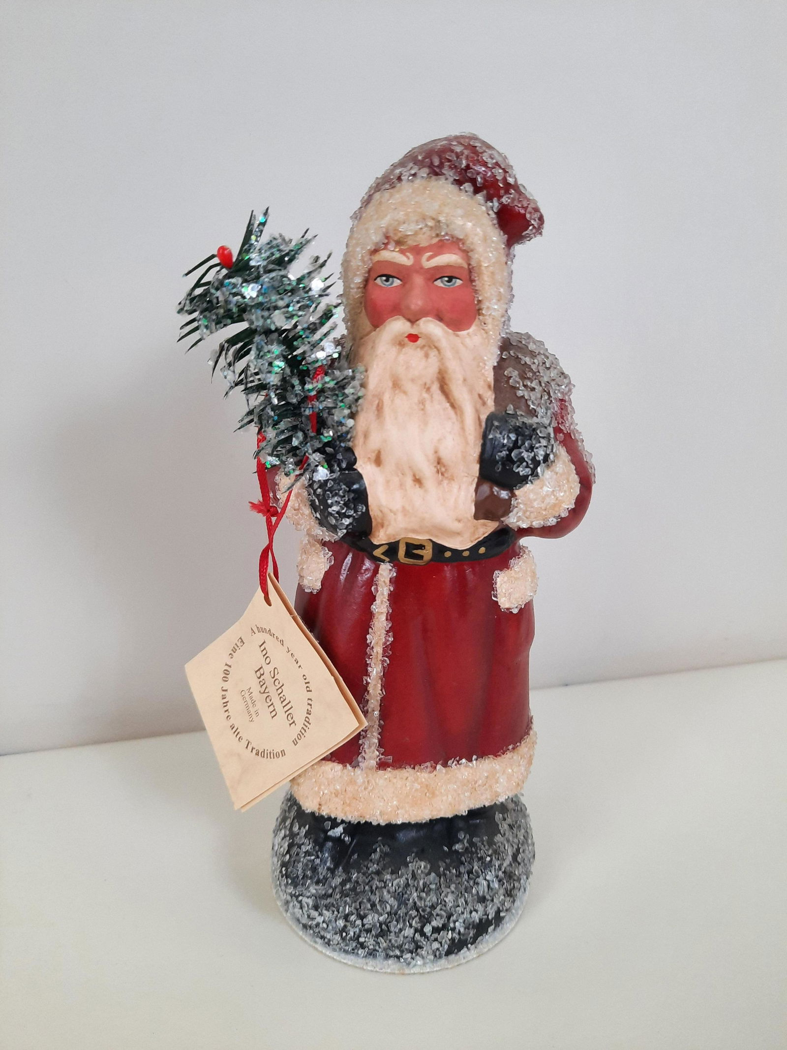 9-1/4" Ino Schaller Papier Mache Santa (1 of 5)