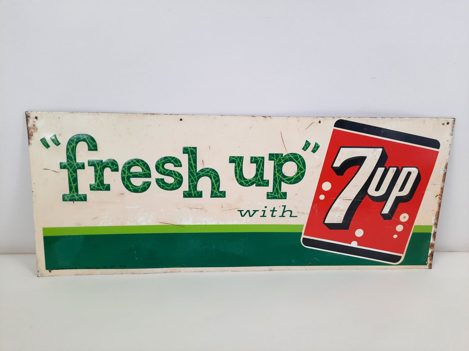 Fresh Up with 7 Up Embossed Sign (1 of 5)