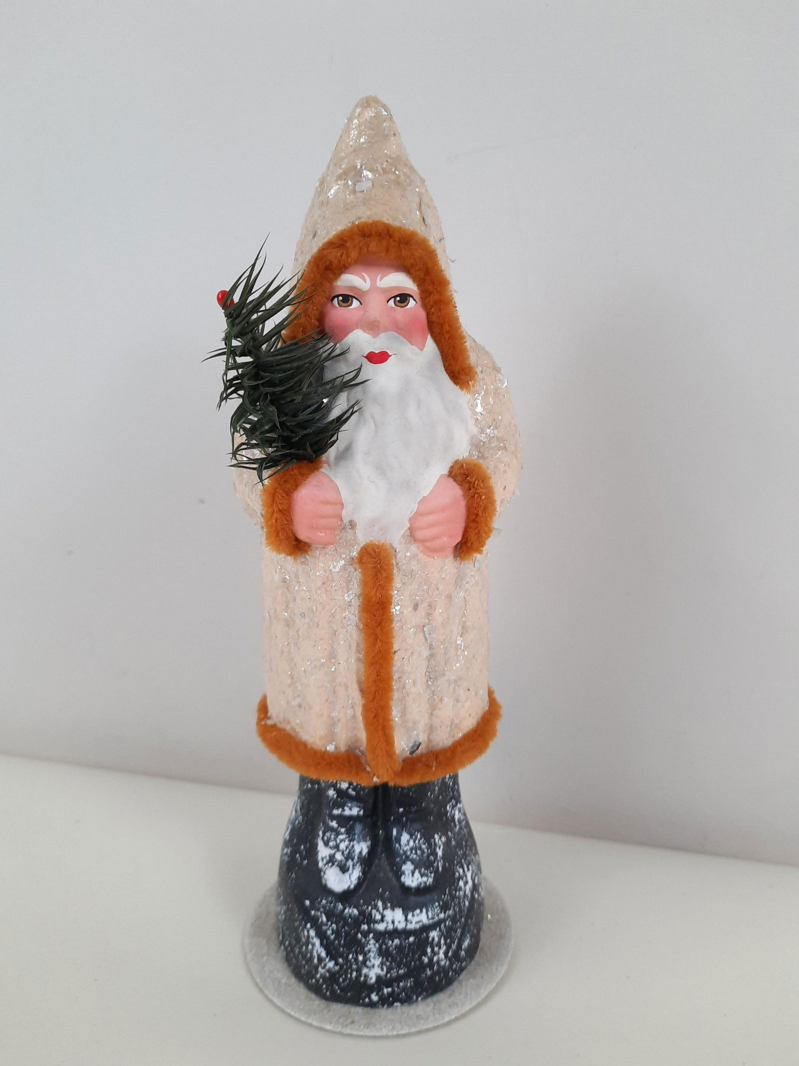 10-1/4" Ino Schaller Signed Papier Mache Santa (1 of 3)