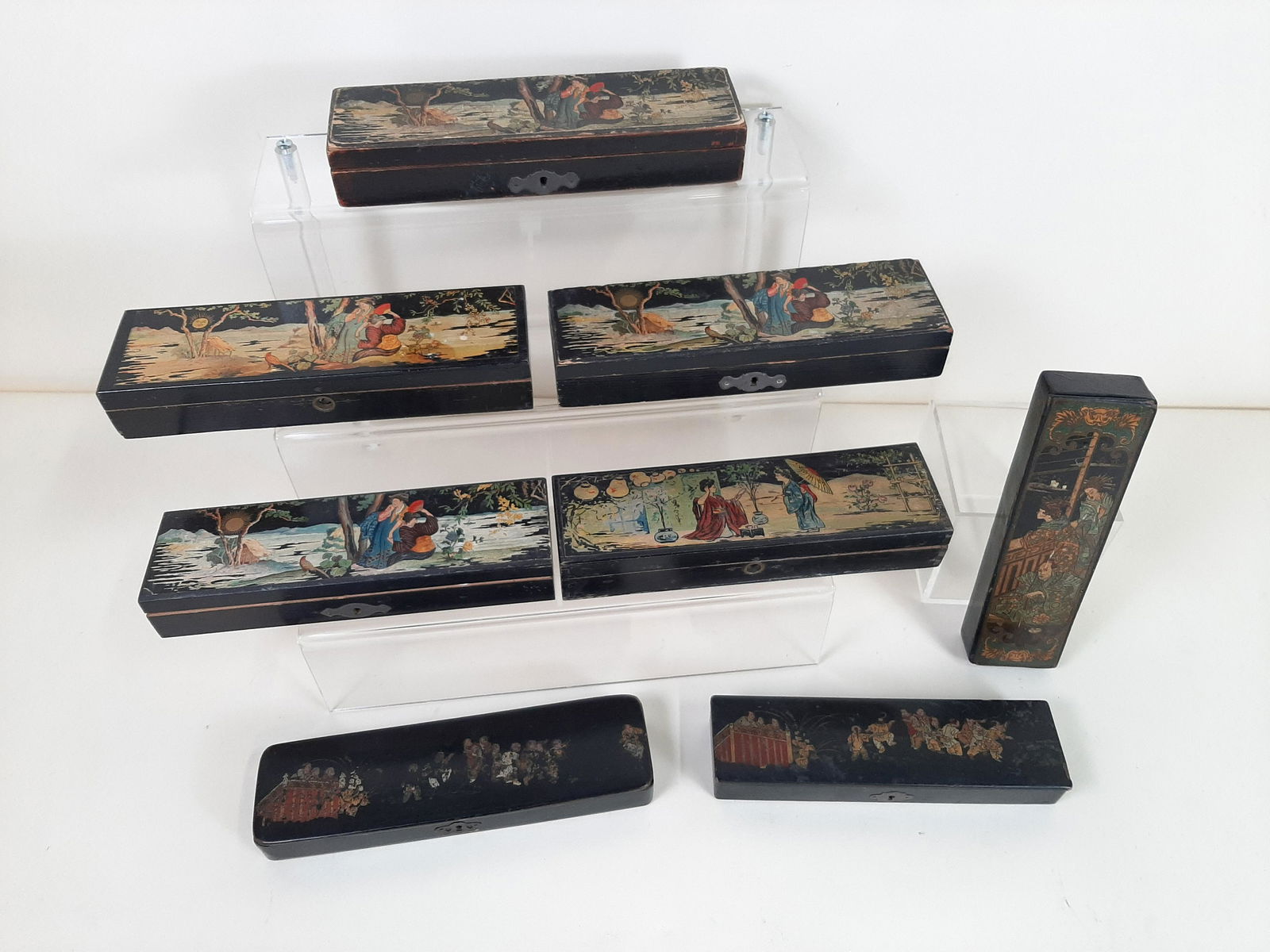 8 Asian Pencil Boxes (1 of 5)