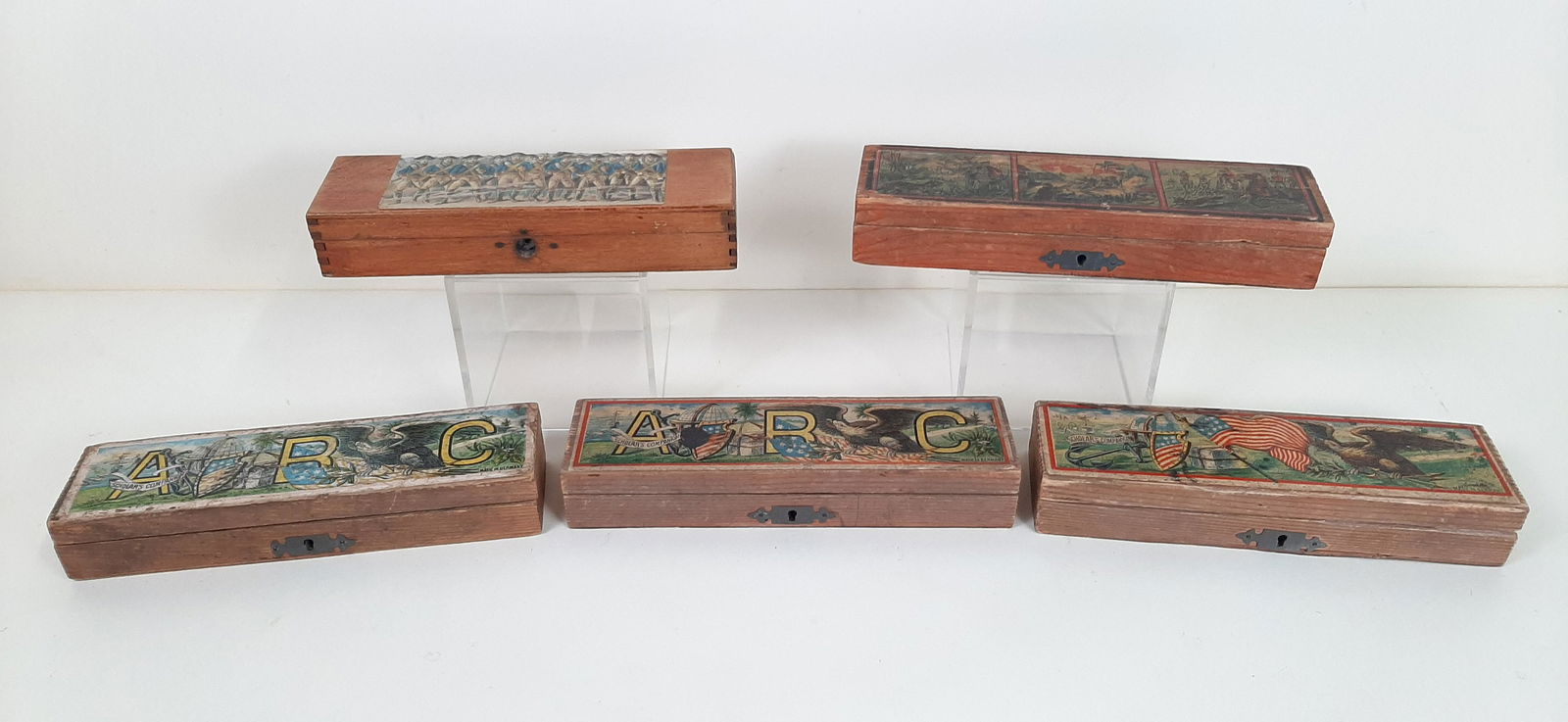 5 Pencil Boxes incl. Soldiers and Eagle (1 of 5)