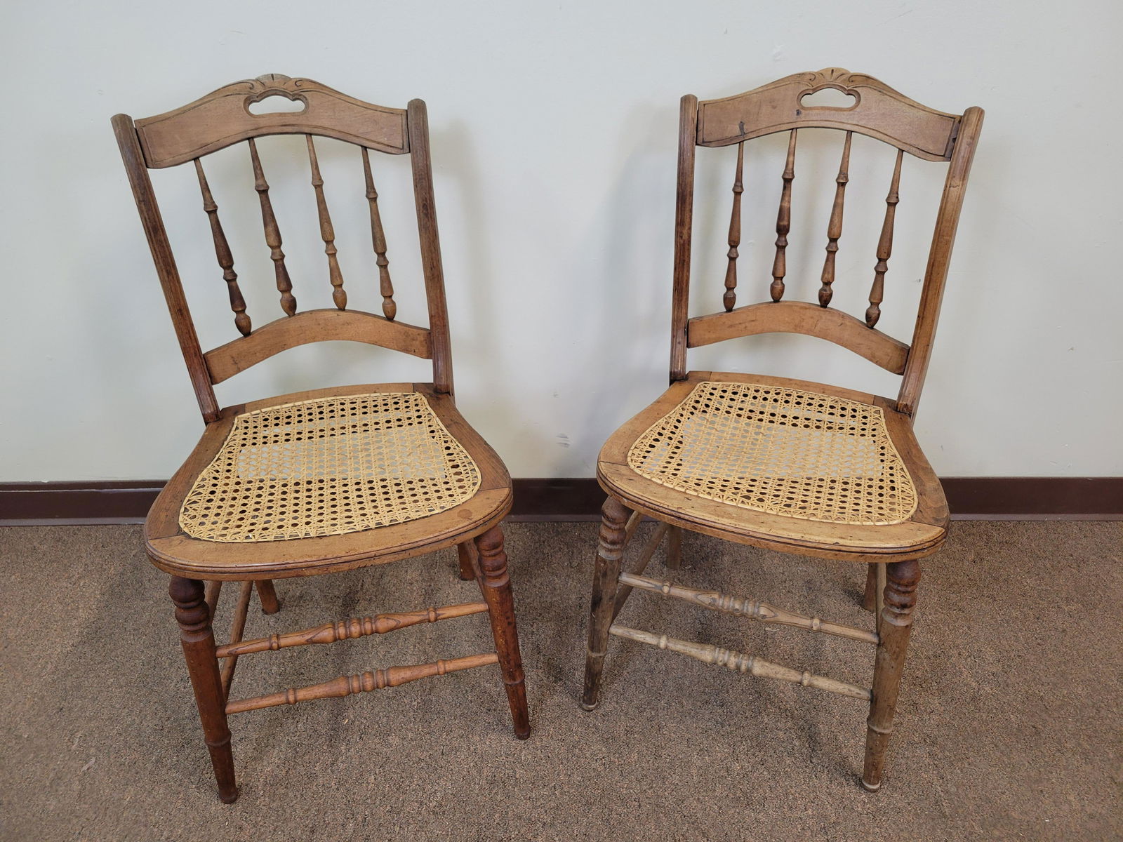 2 Cane Seated Chairs (1 of 3)
