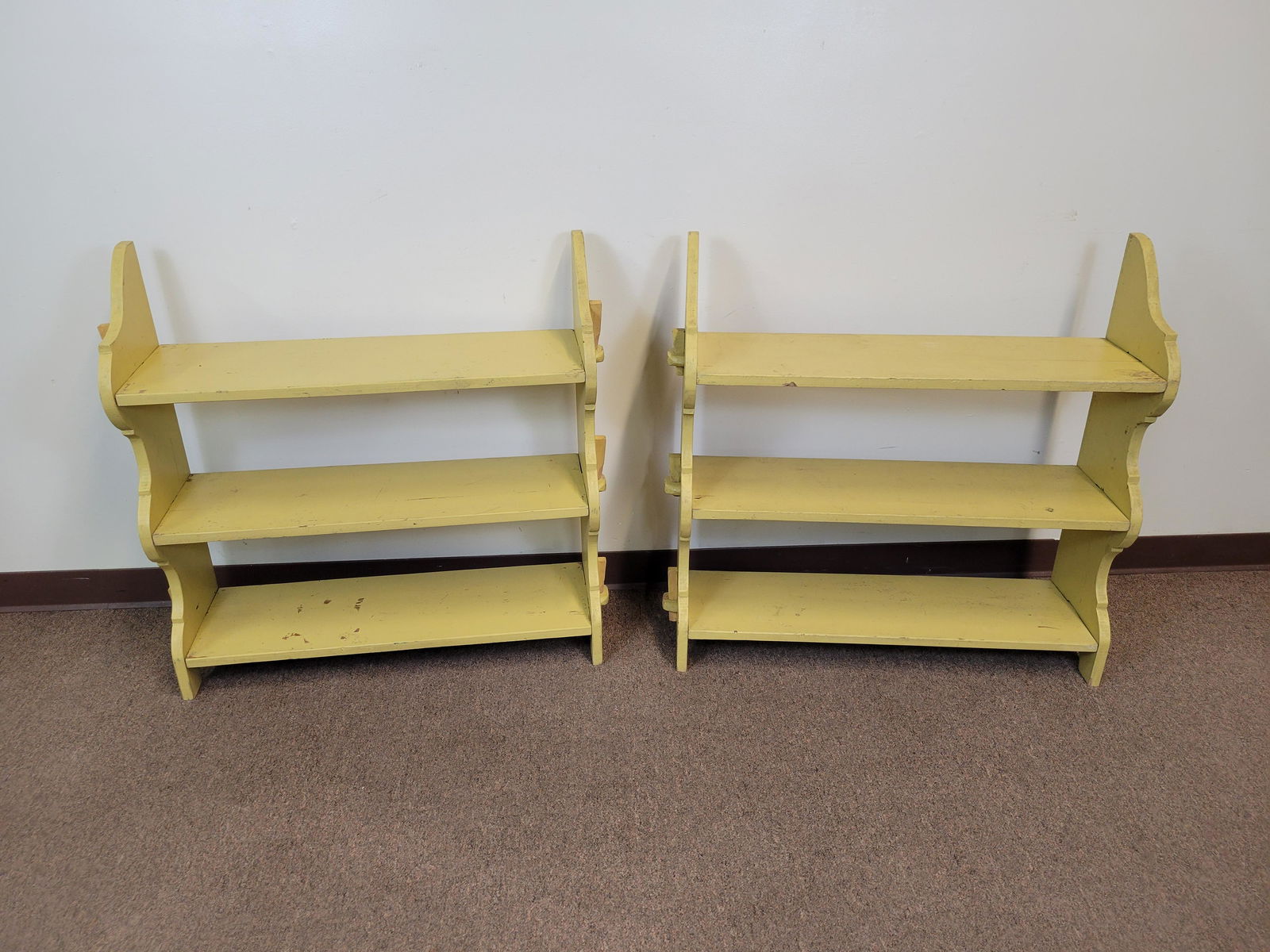 2 Primitive Painted Shelves (1 of 6)