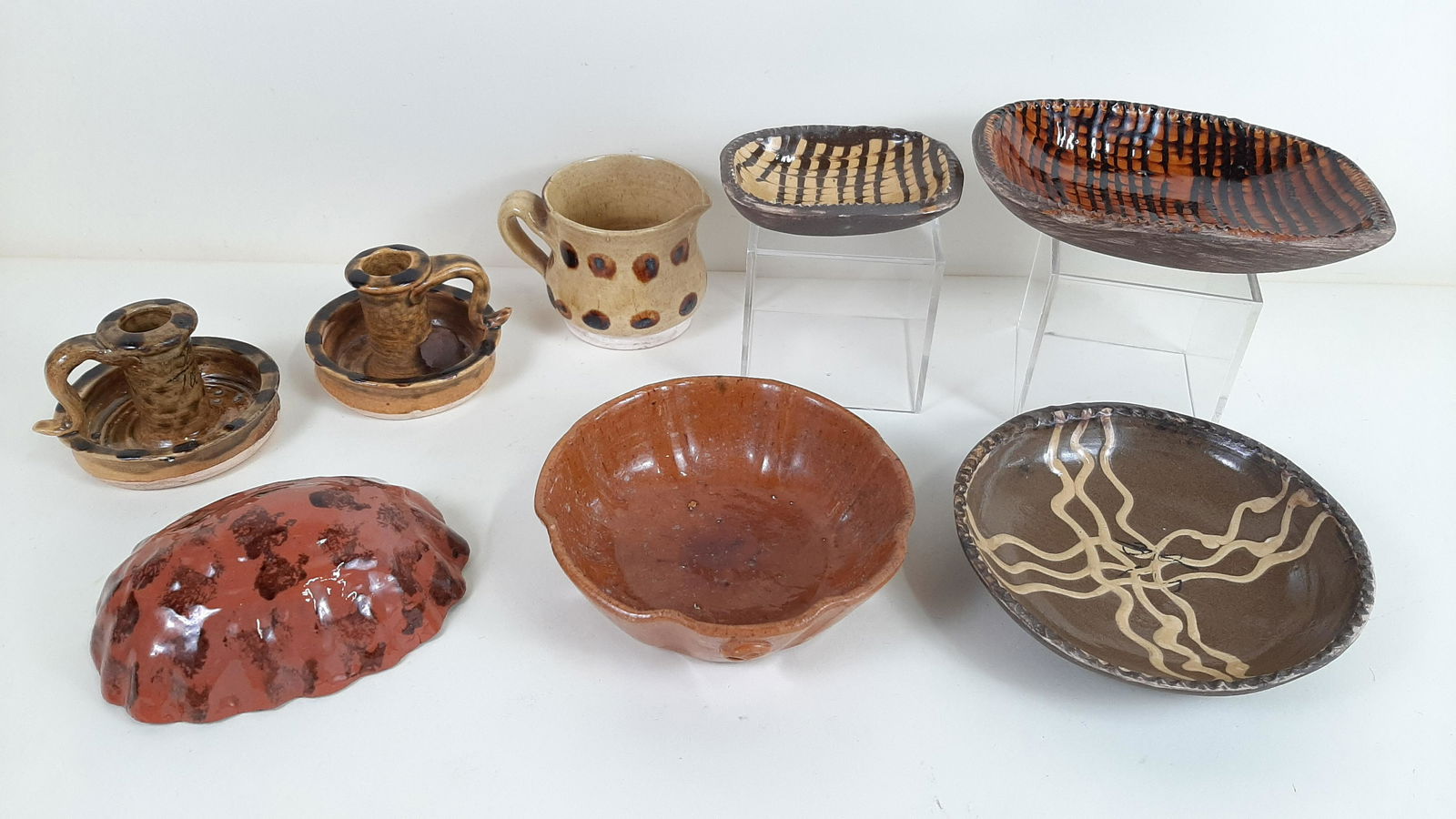 7 Pcs Decorated Pottery incl. Williamsburg (1 of 6)