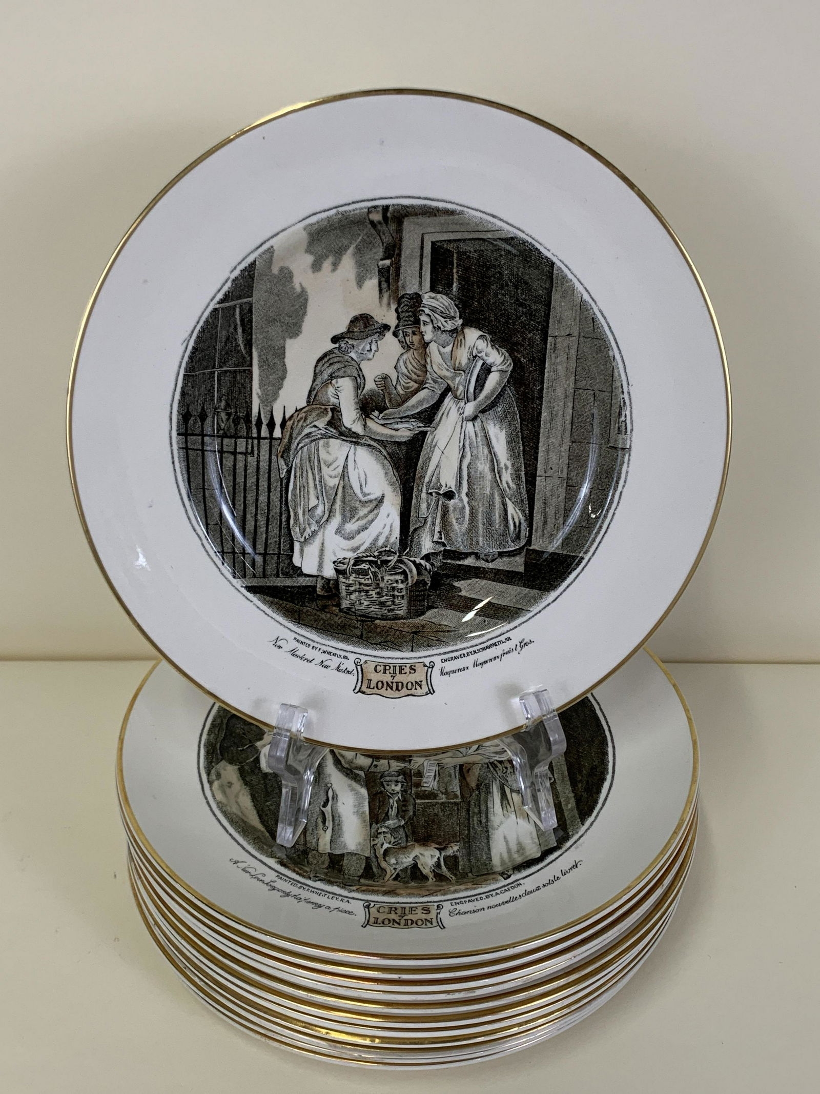 12 Adams of London “Cries of London” Plates (1 of 2)