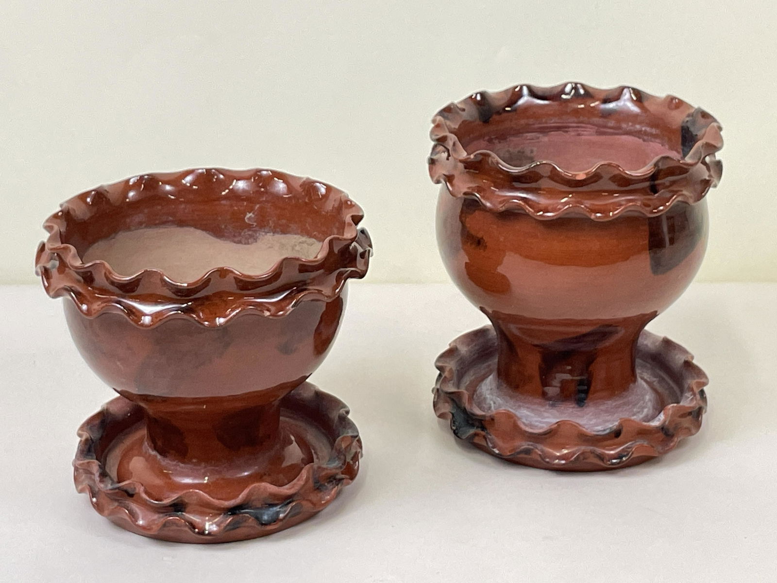 2 L. Breininger Redware Flower Pots (1 of 6)