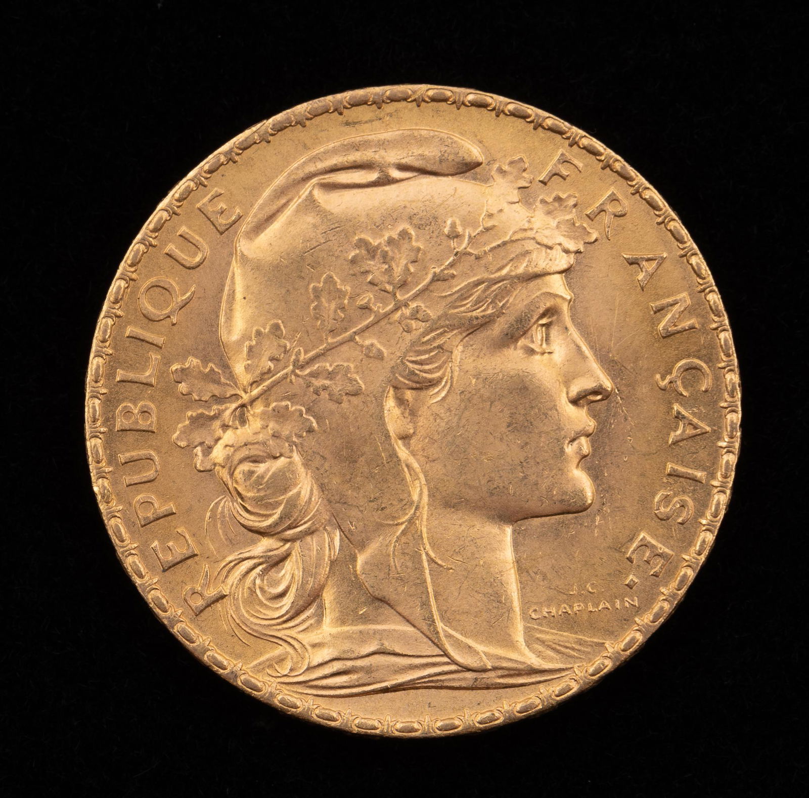 1907 20 Francs French Gold Rooster Coin (1 of 2)