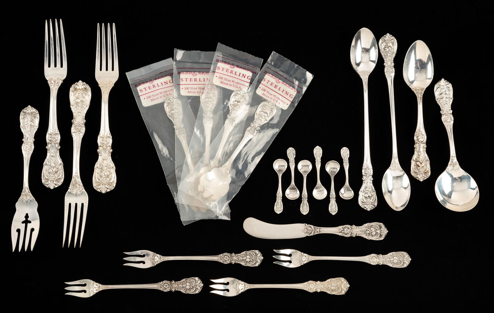 23 Pcs Reed & Barton Sterling Flatware Francis I (1 of 3)