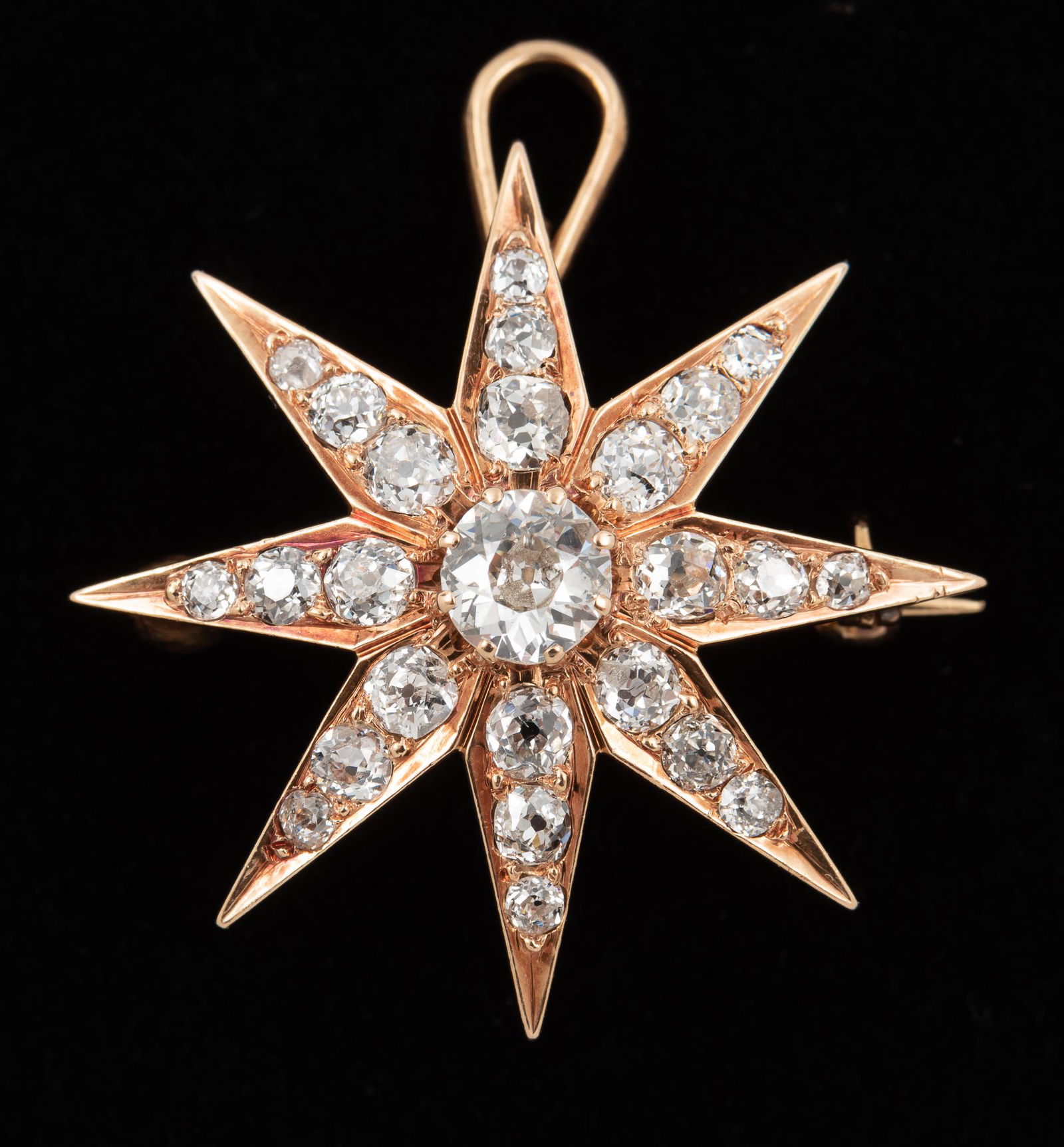 Victorian Starburst 2.2 CTW Diamond Pin/Pendant (1 of 2)