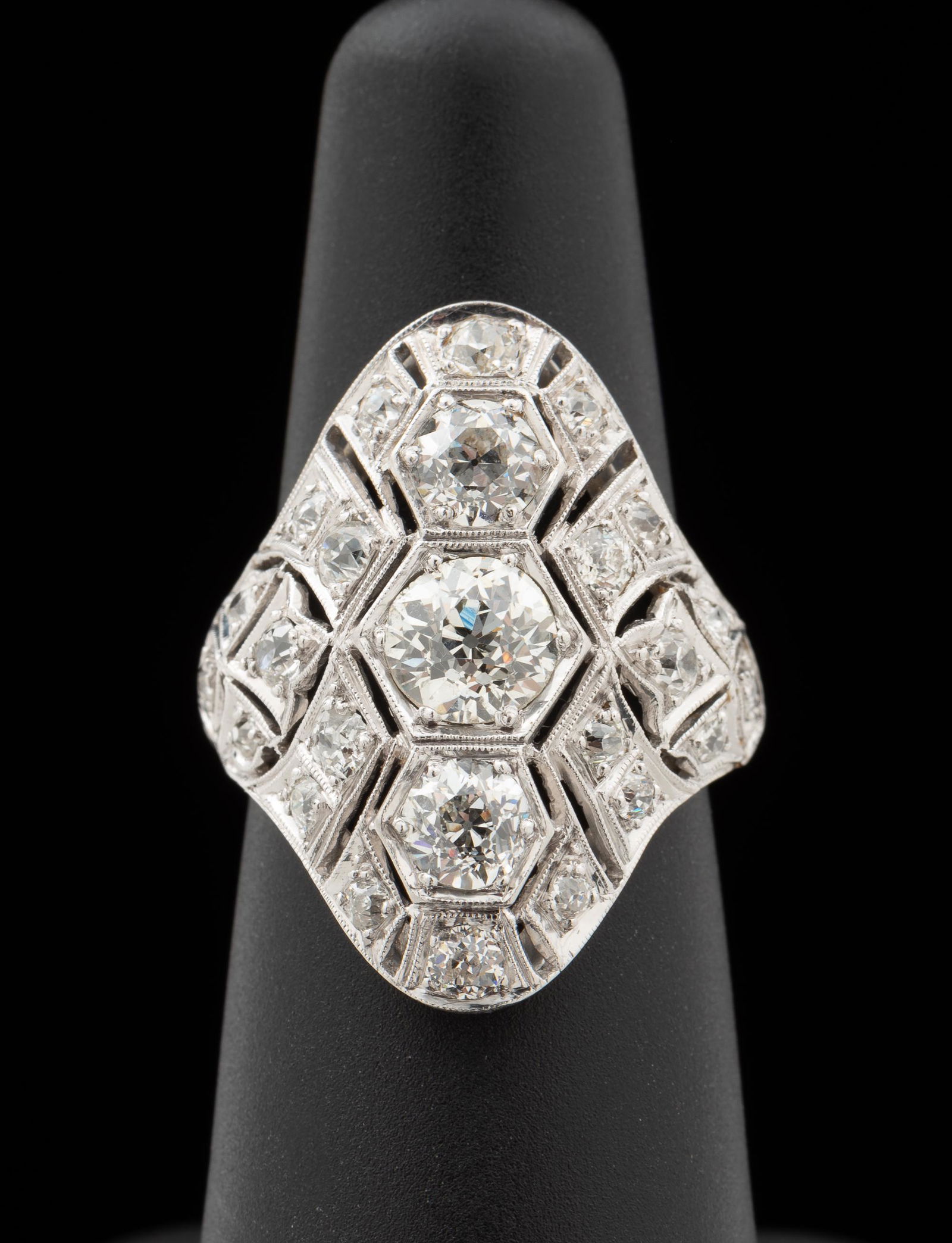 Antique Platinum & 2.69 CTW Diamond Ring (1 of 4)