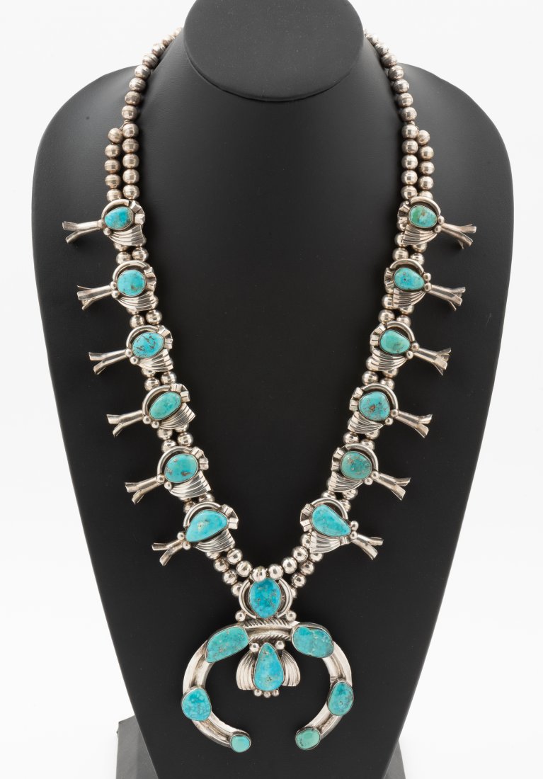 Philip Tso Navajo Squash Blossom Necklace (1 of 5)
