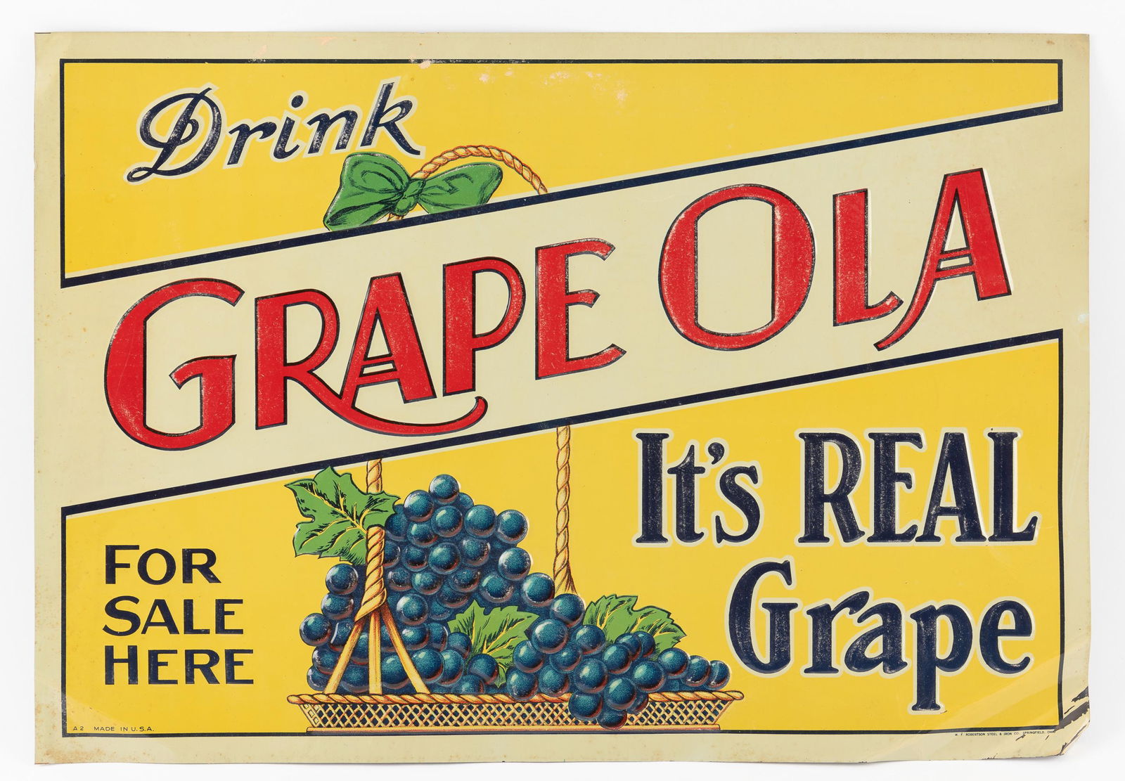 Embossed Tin Grape Ola Tin Sign (1 of 2)