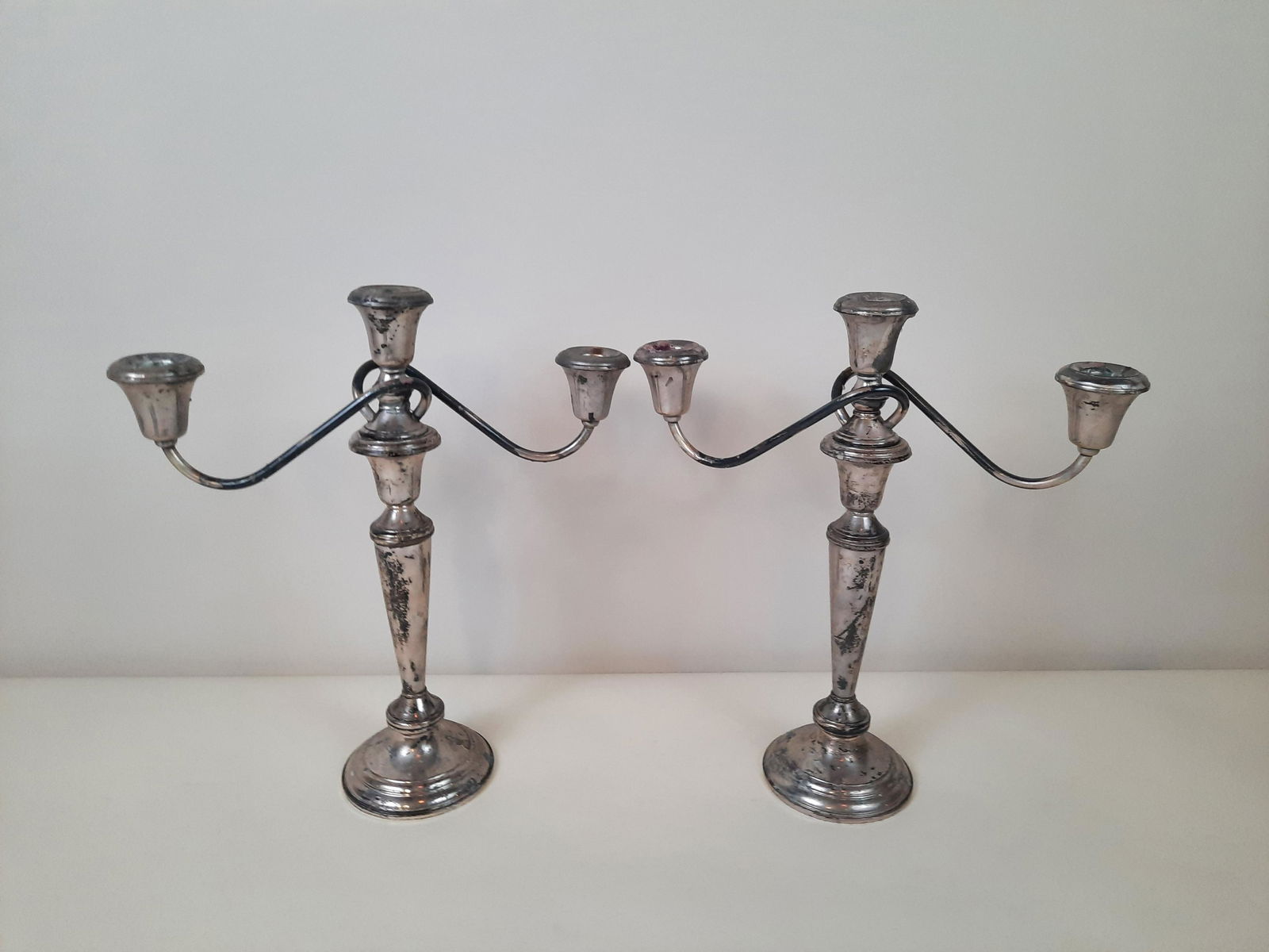 2 Sterling Weighted Candelabras (1 of 3)