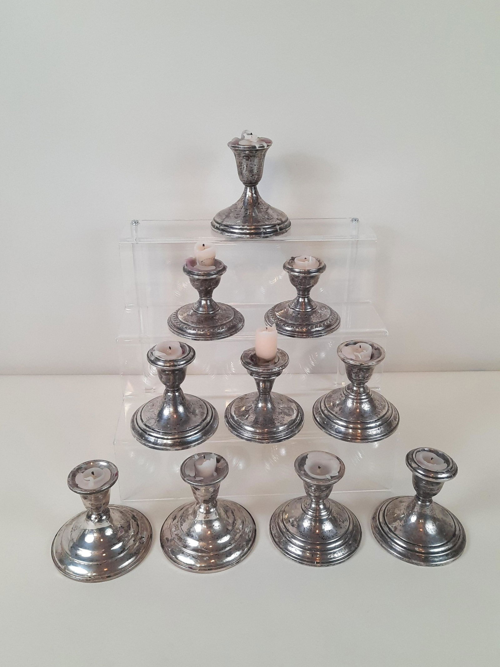 10 Sterling Weighted Candle Holders (1 of 2)