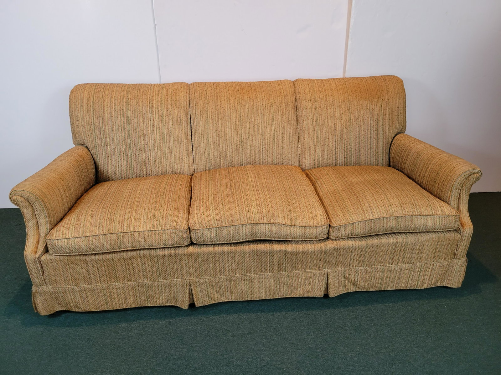 Sofa: 76" wide X 33 1/2" deep X 31" high. IMPORTANT: Before bidding, please read the terms and conditions. When you registered for the auction you agreed to these terms and will be required to comply with t