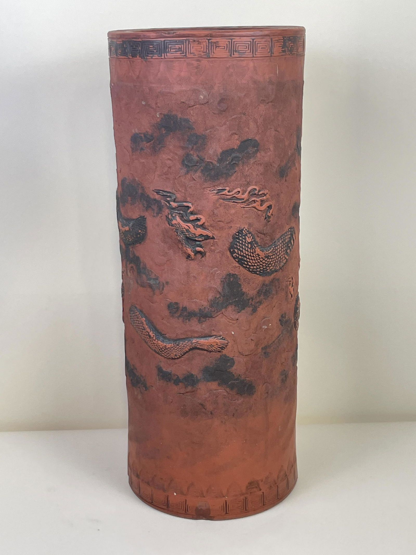 Asian Terra Cotta Umbrella Holder (1 of 3)