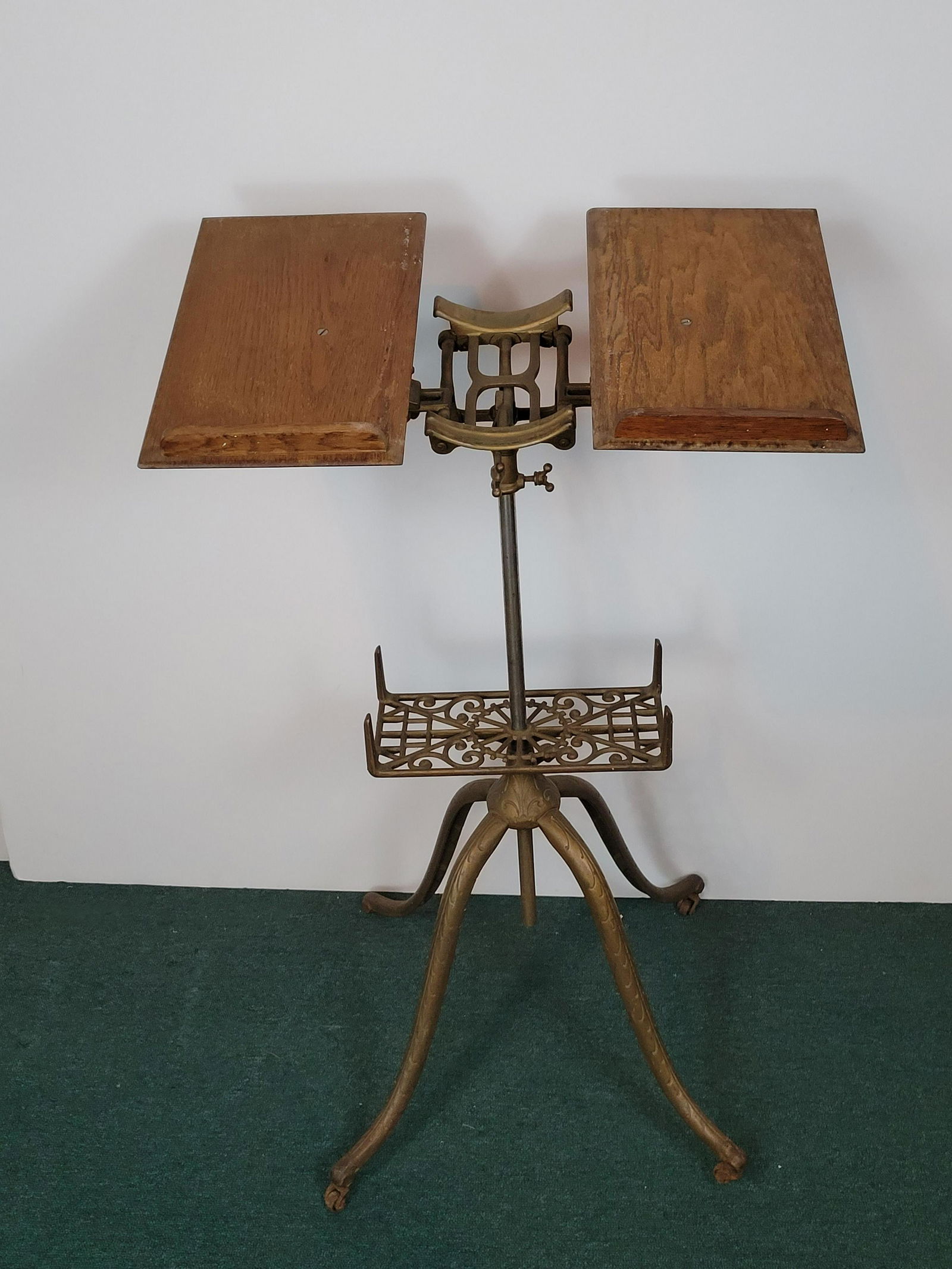 Brass & Wood Book Stand (1 of 3)