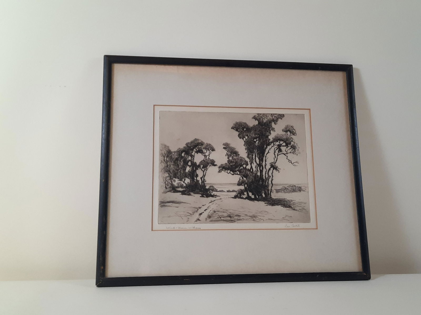 L. Porter "Windblown Willows" Etching (1 of 4)