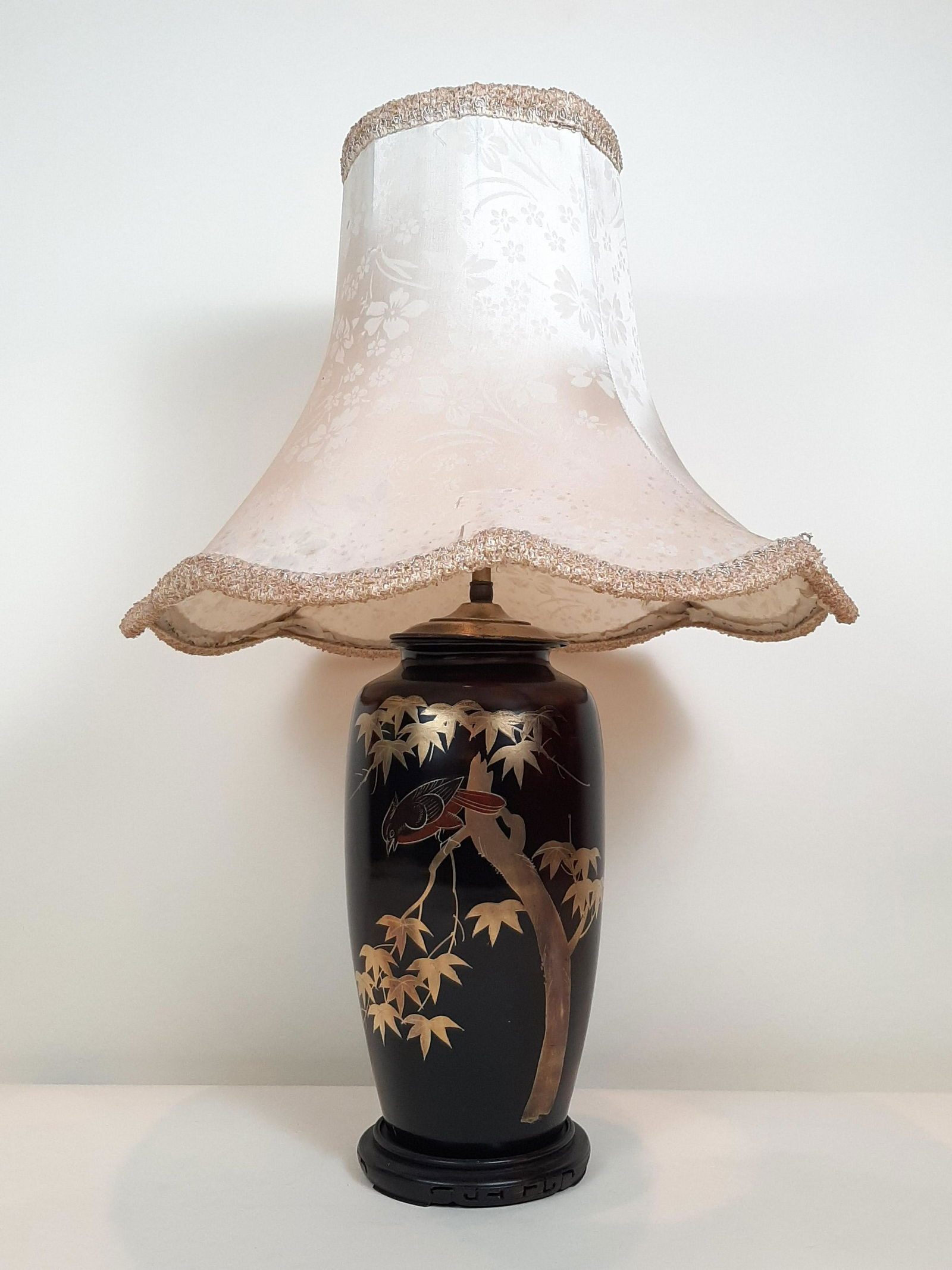 Japanese Painted Metal Table Lamp (1 of 1)