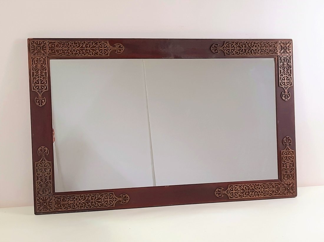 Antique Mirror with Moorish Brass Mounts (1 of 4)
