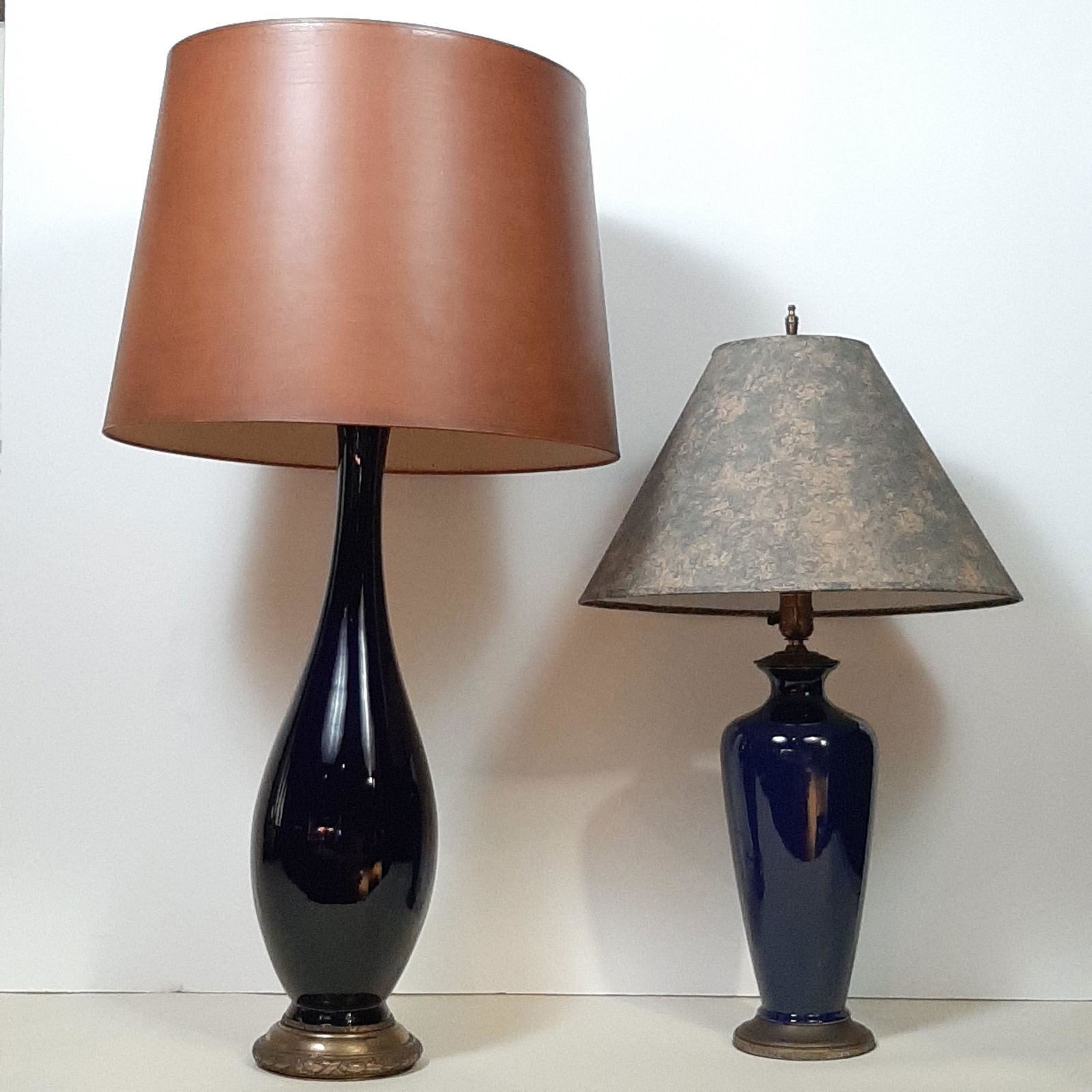 2 Cobalt Ceramic Table Lamps (1 of 1)