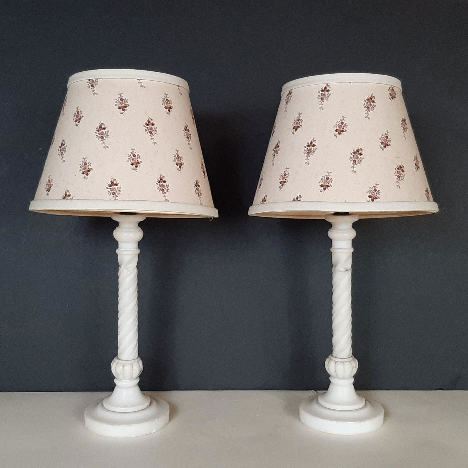Pr Alabaster Table Lamps (1 of 1)