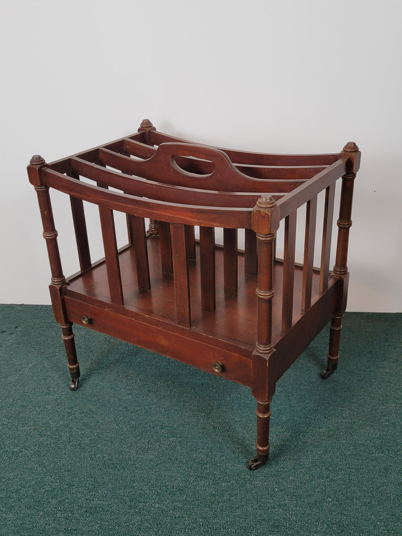 Magazine Holder: 19" wide X 13 1/4" deep X 20" high. IMPORTANT: Before bidding, please read the terms and conditions. When you registered for the auction you agreed to these terms and will be required to comply with t