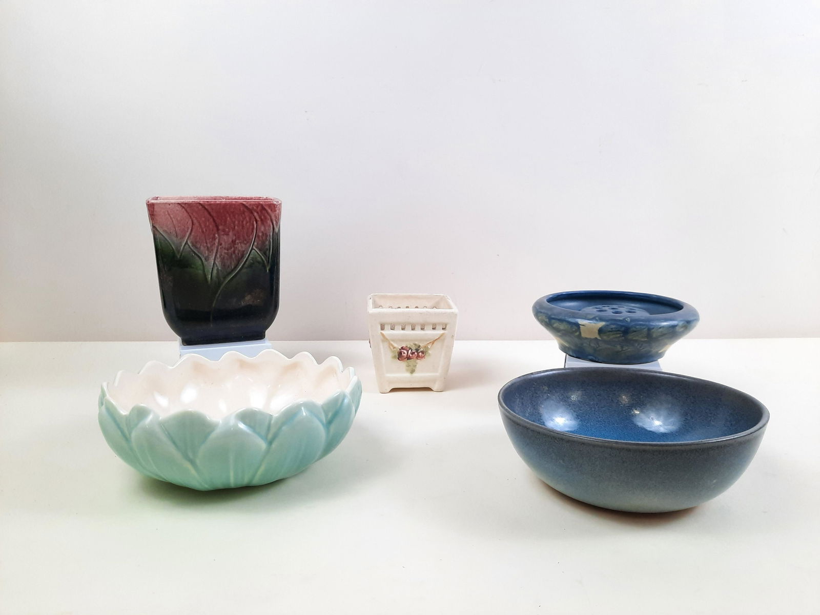 5 Pcs Art Pottery incl Weller and Zane Ware (1 of 11)