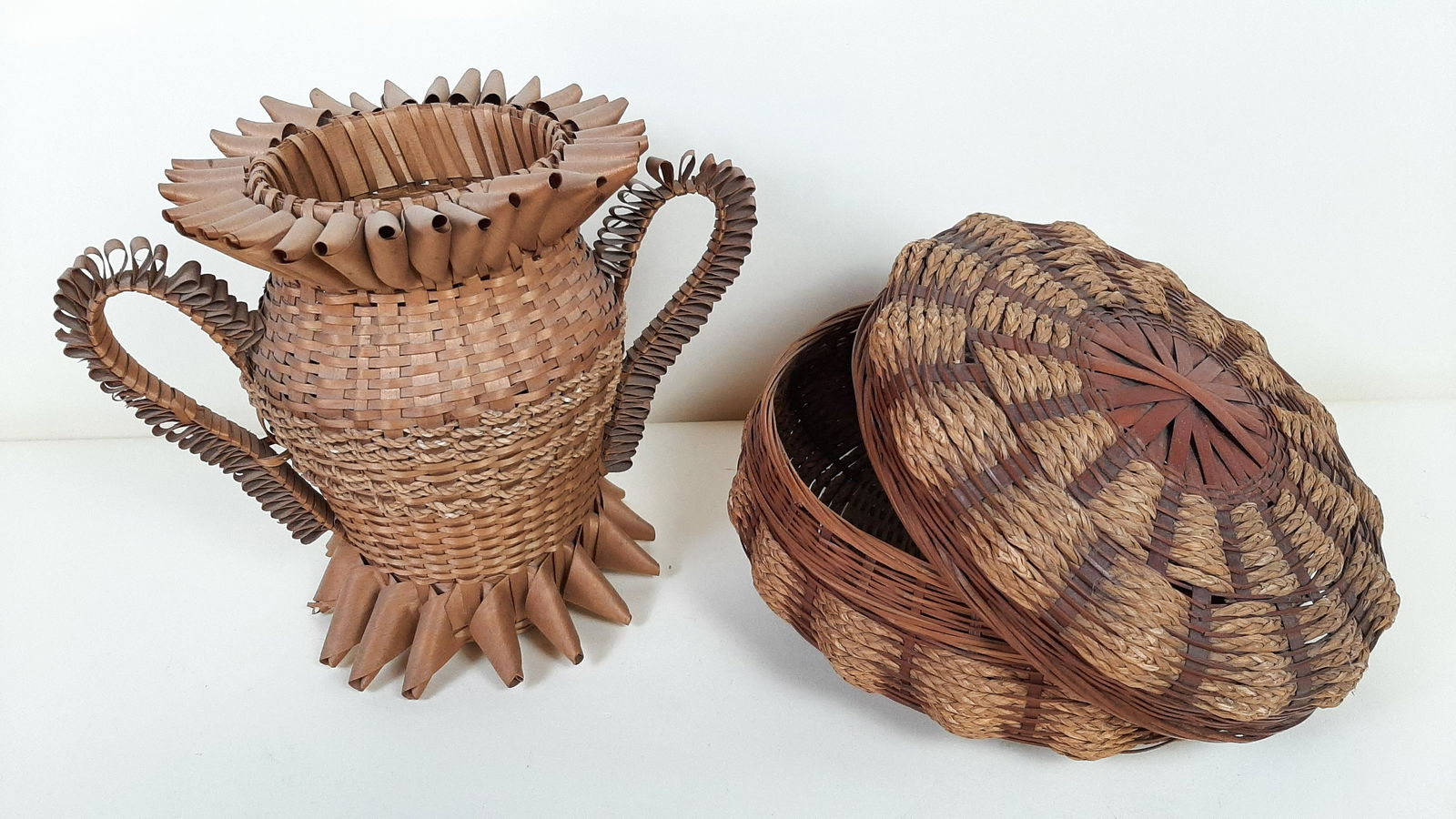 2 Decorative Woven Baskets (1 of 1)