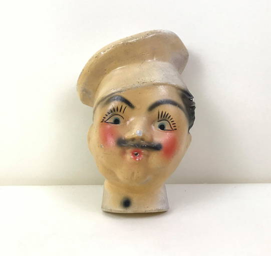 Vintage Chalkware Chef String Dispenser