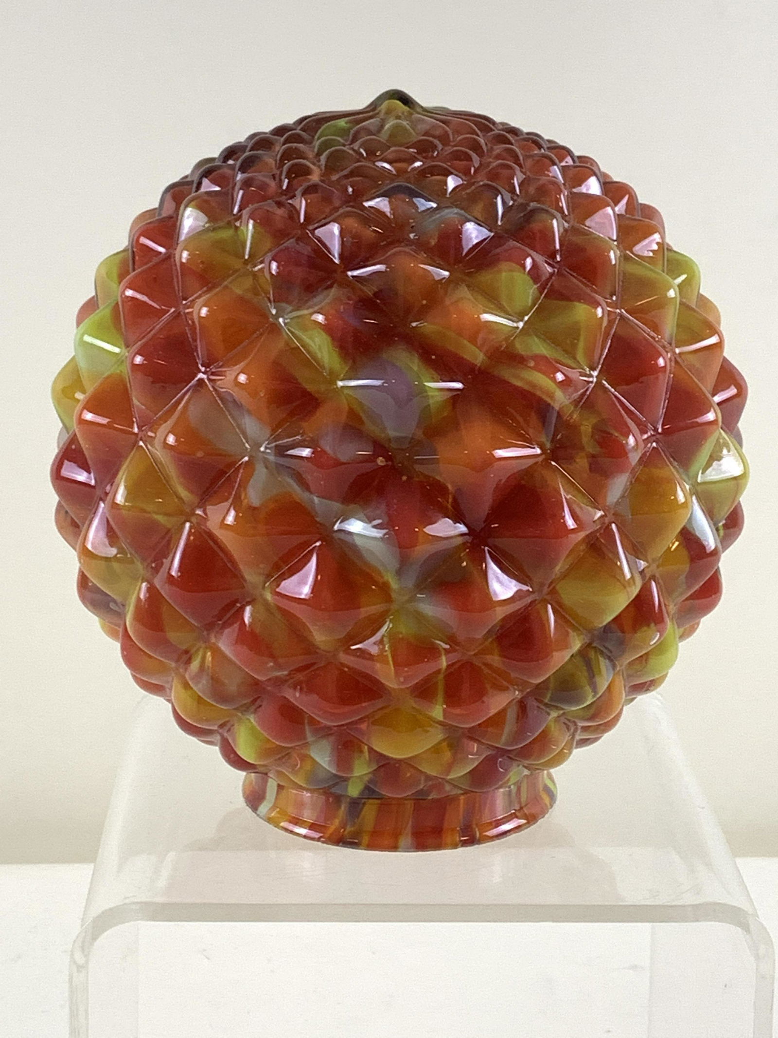 Art Deco Czechoslovakian Glass Globe Shade (1 of 2)