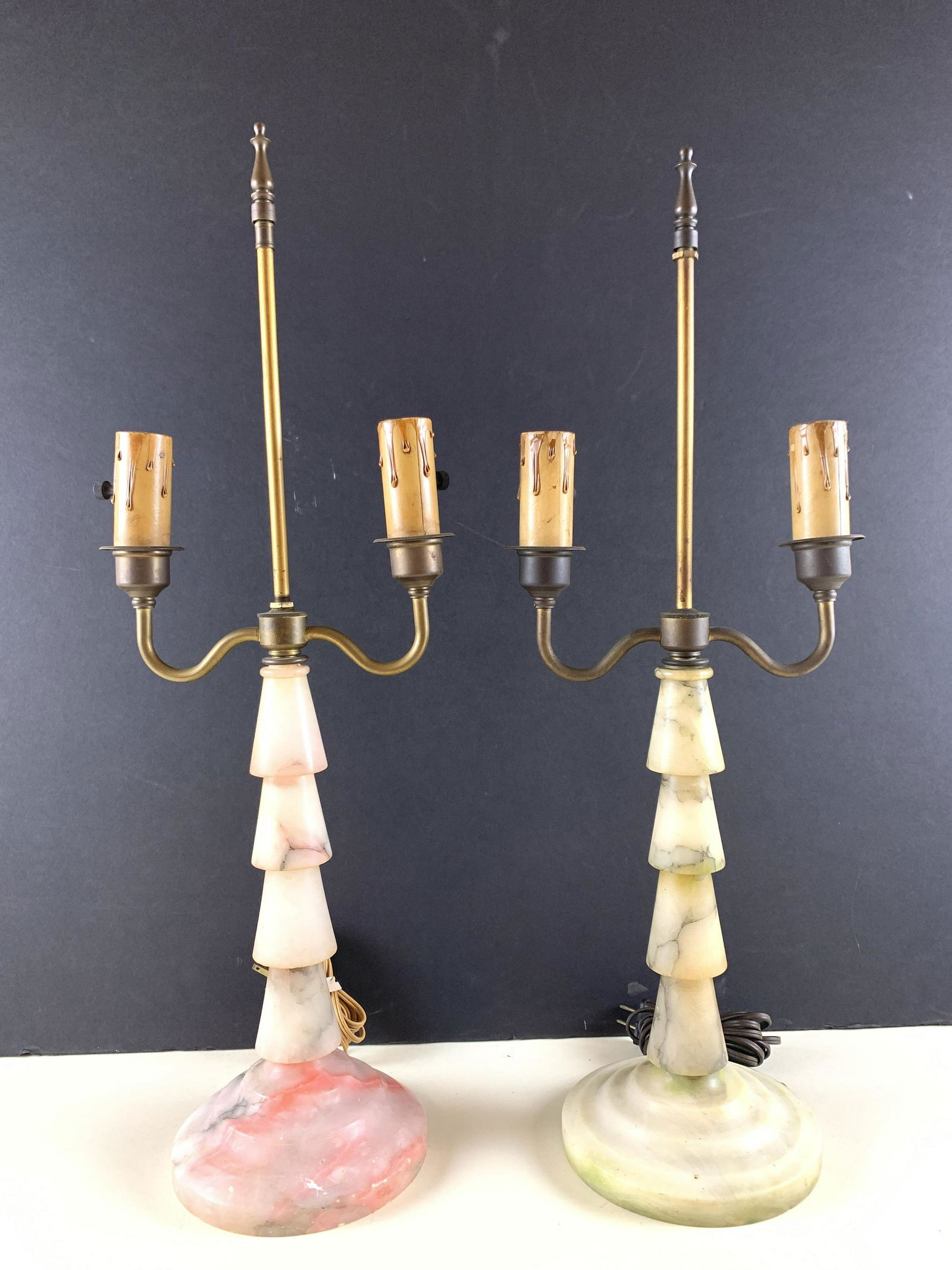 2 Mid-Century Alabaster Lamps (1 of 2)